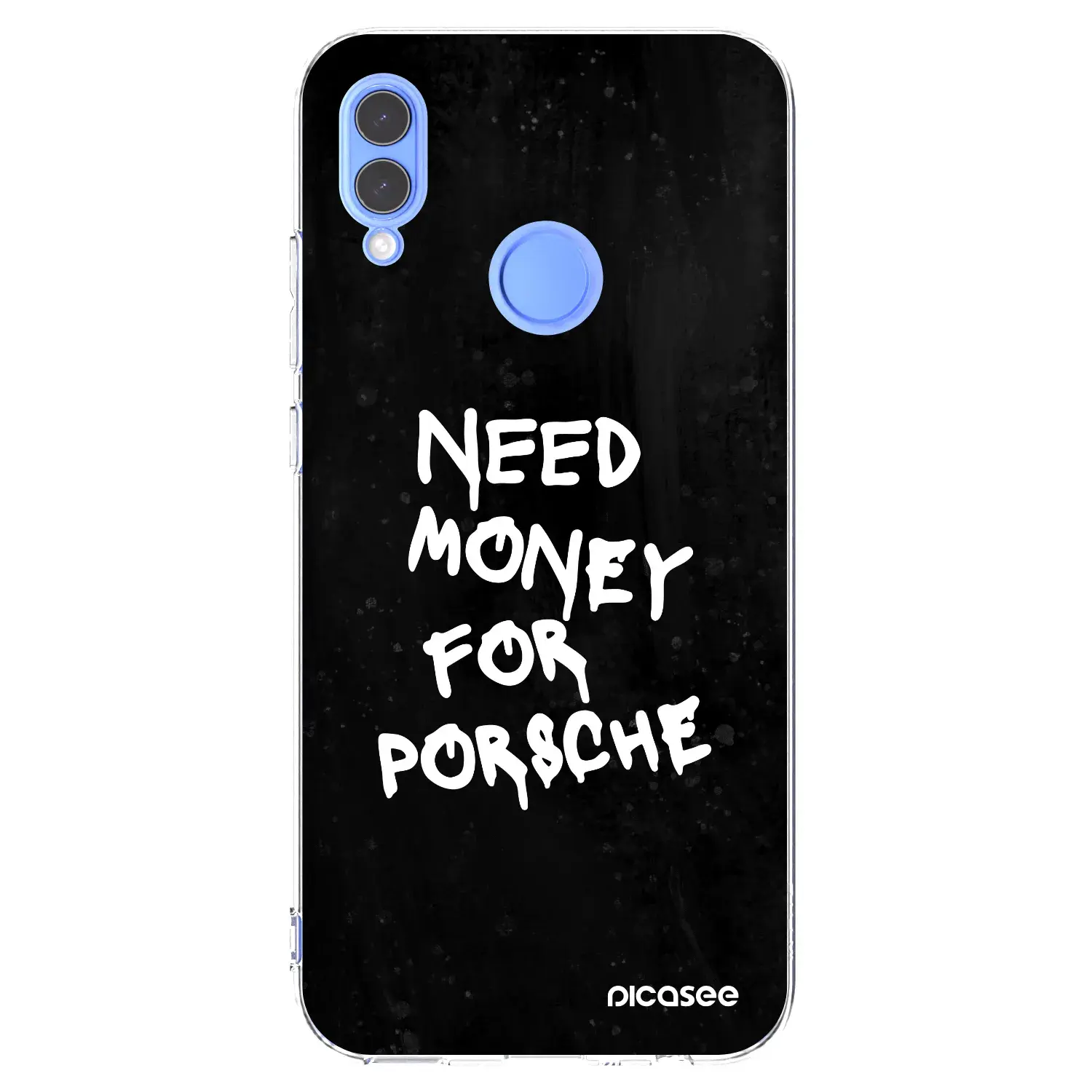 Silikonový průhledný obal pro Honor 10 Lite - Black Dollar