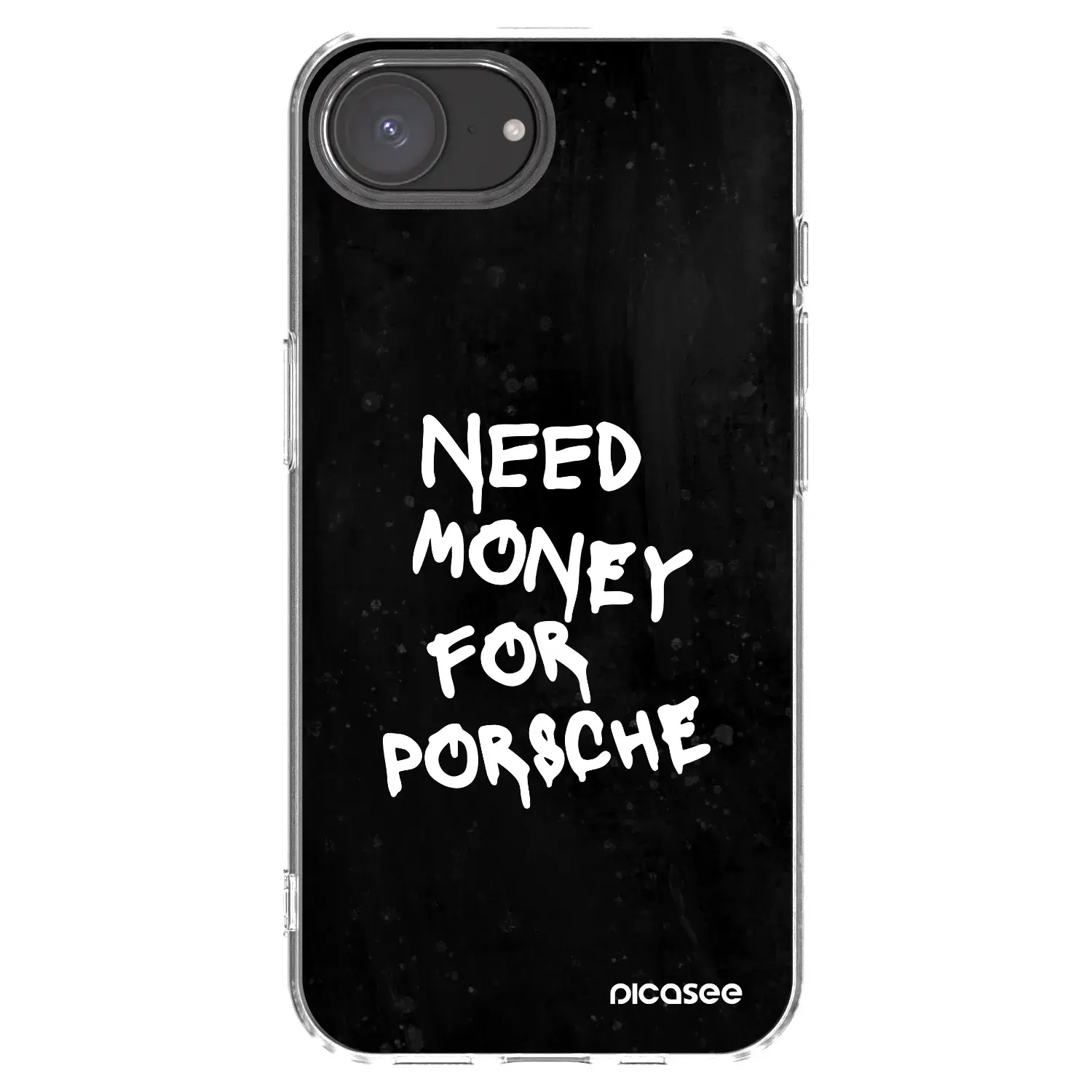 Silikonový průhledný obal pro Apple iPhone 17e - Black Dollar