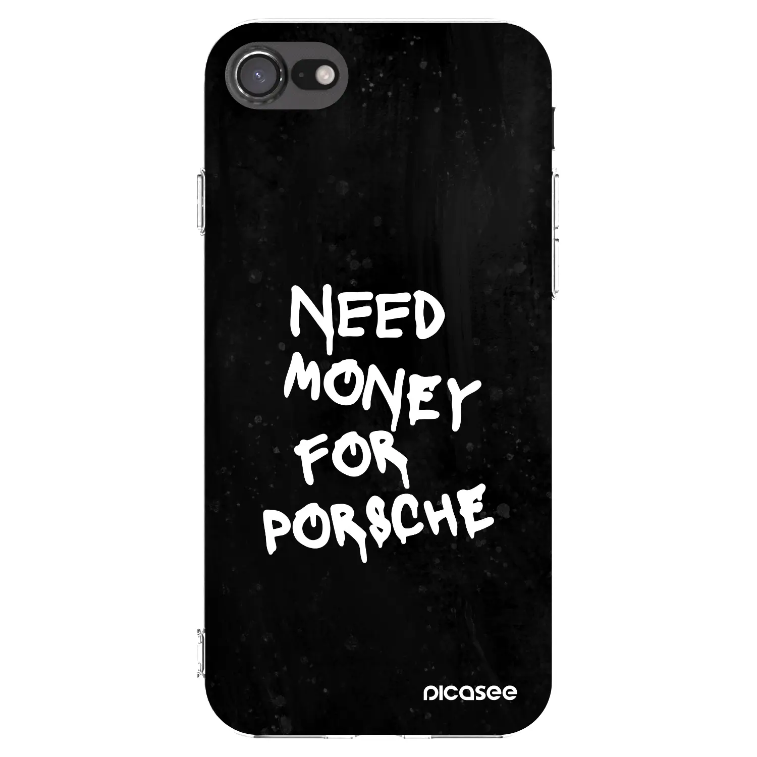 Silikonový průhledný obal pro Apple iPhone SE 2020 - Black Dollar