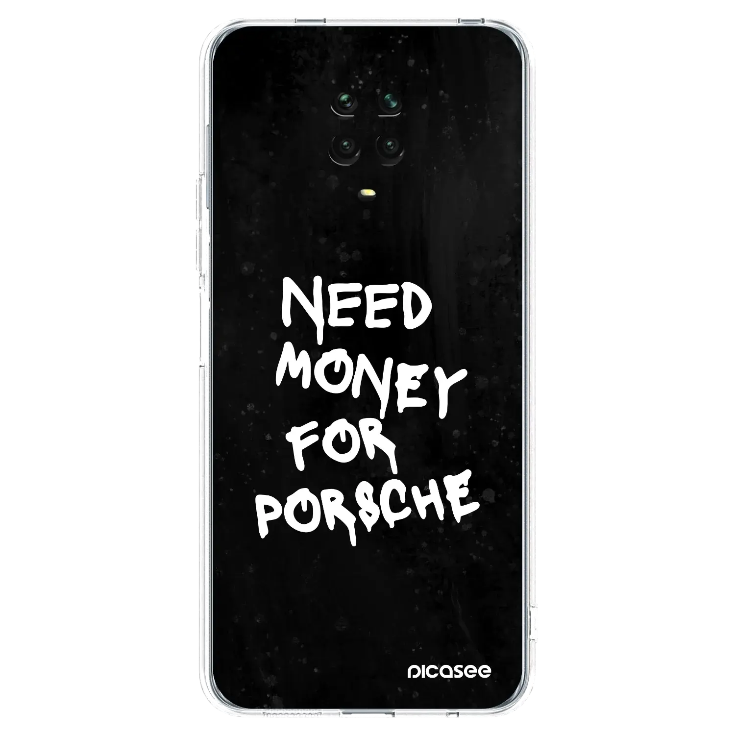 Silikonový průhledný obal pro Xiaomi Redmi Note 9S - Black Dollar