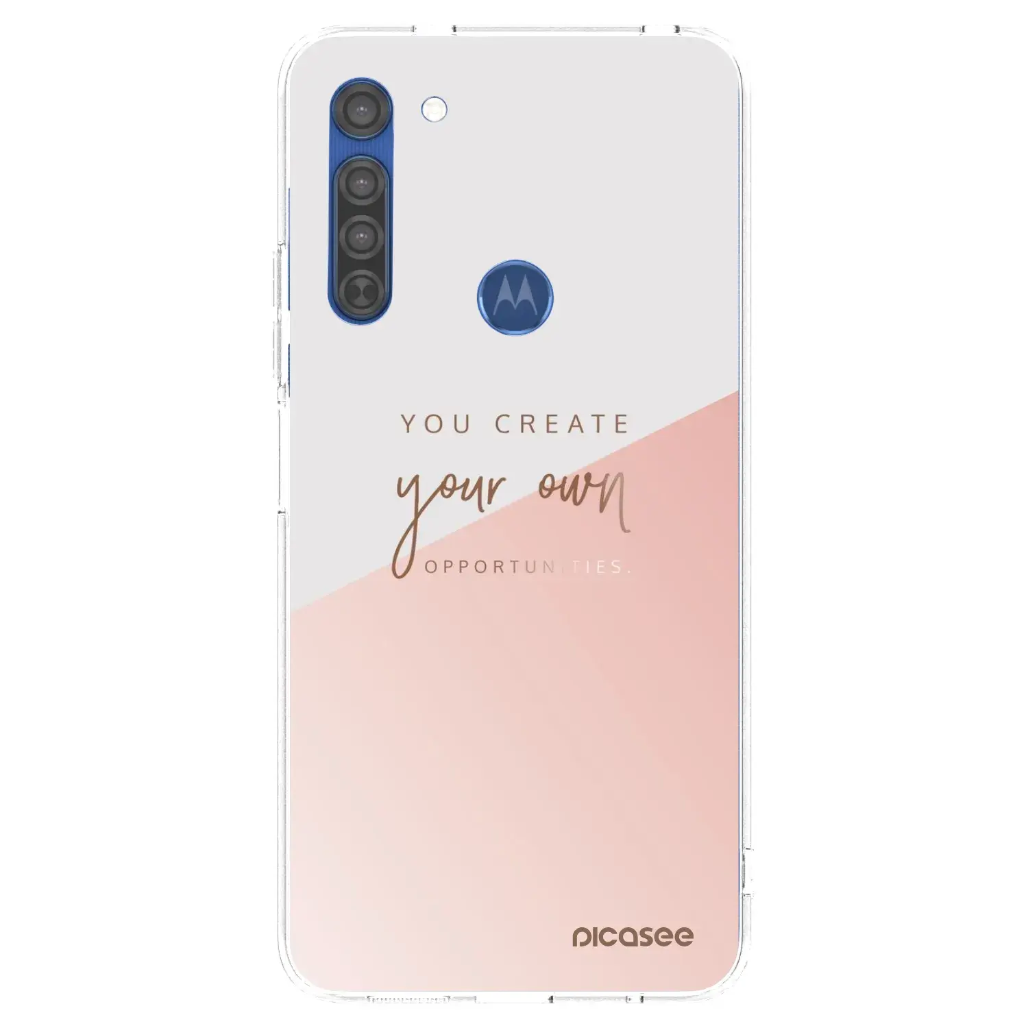 Silikonový průhledný obal pro Motorola Moto G8 - You create your own opportunities