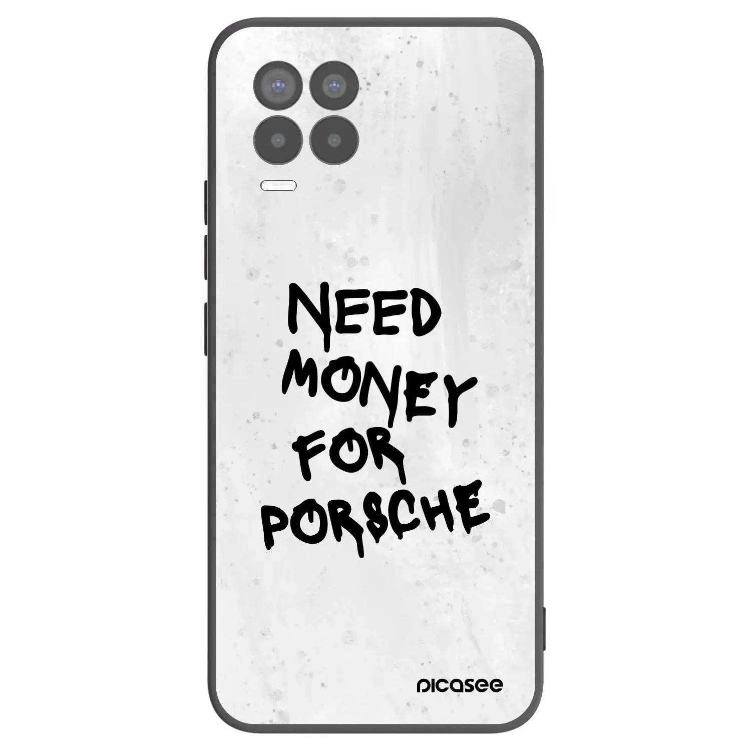 Silikonový černý obal pro Realme 8 Pro - White Dollar