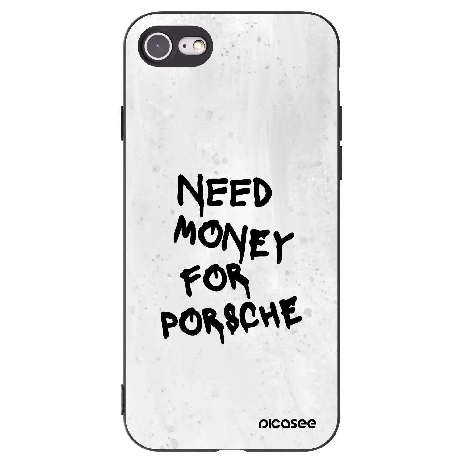 Silikonový černý obal pro Apple iPhone SE 2022 - White Dollar