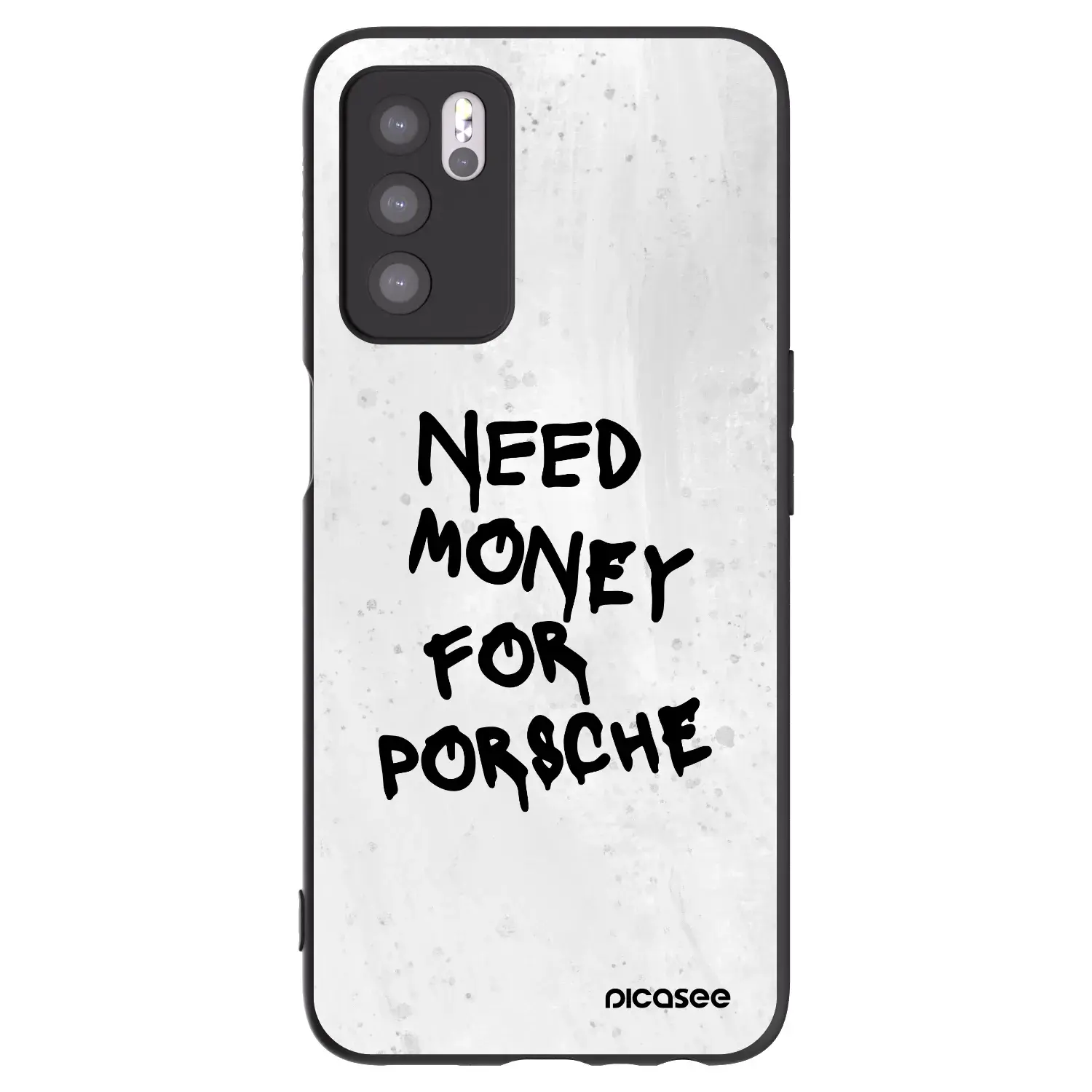 Silikonový černý obal pro OPPO A16s - White Dollar