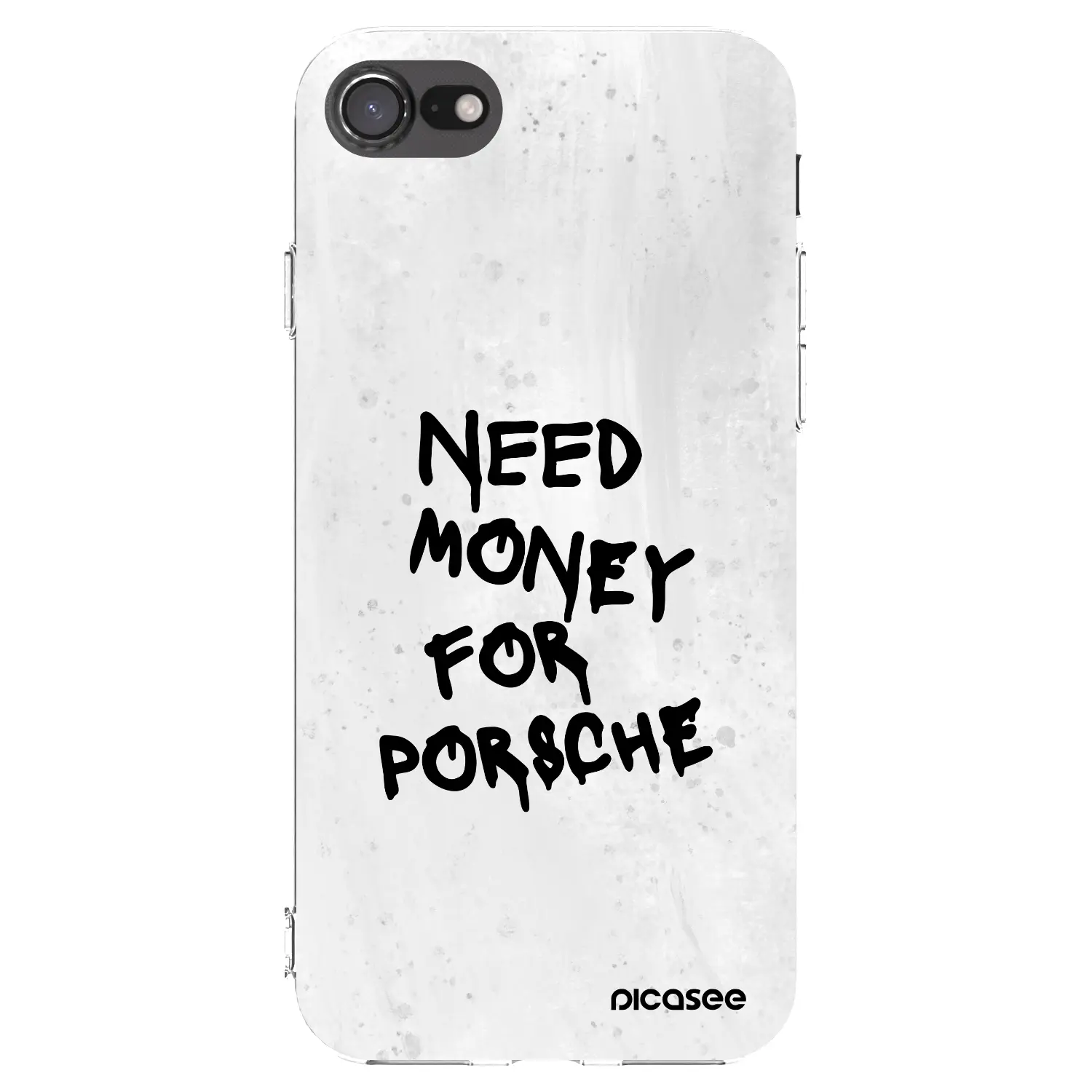 Silikonový průhledný obal pro Apple iPhone SE 2020 - White Dollar
