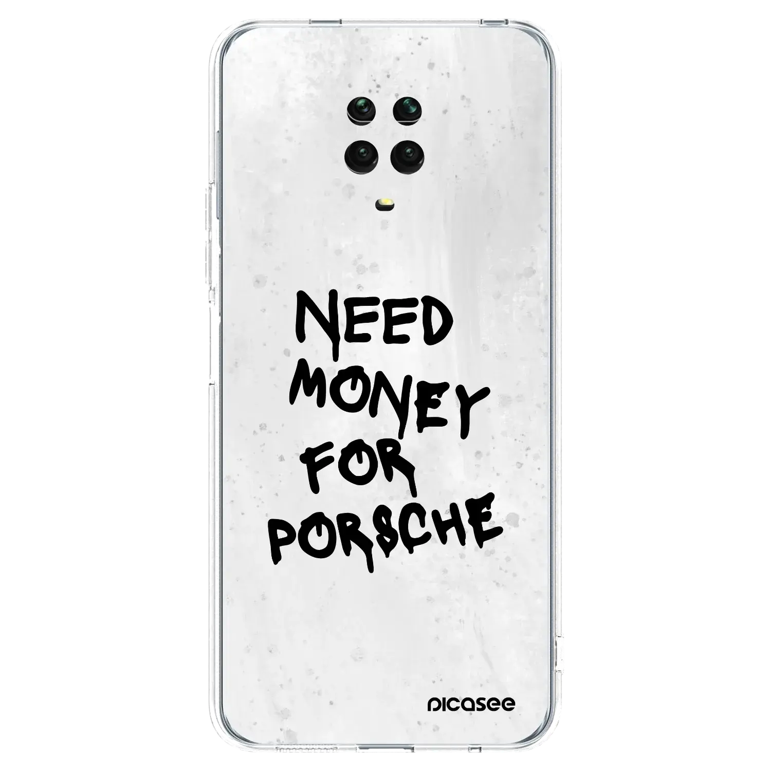 Silikonový průhledný obal pro Xiaomi Redmi Note 9S - White Dollar