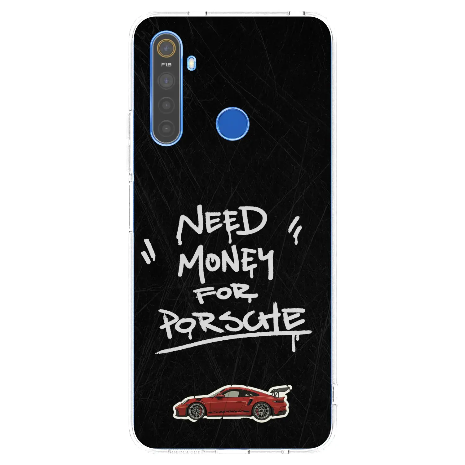 Silikonový průhledný obal pro Realme 5 - Dark Racer