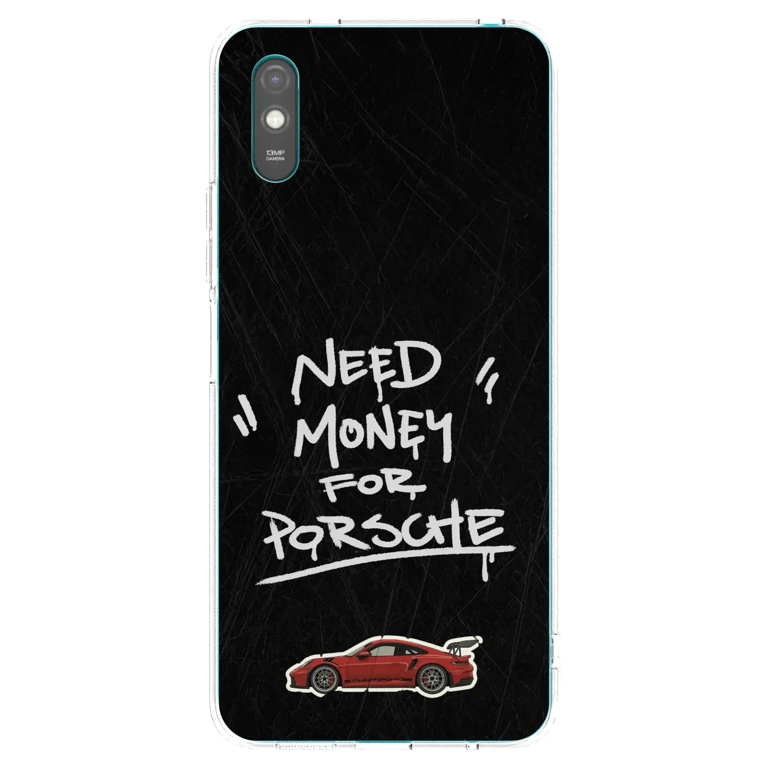 Silikonový průhledný obal pro Xiaomi Redmi 9AT - Dark Racer