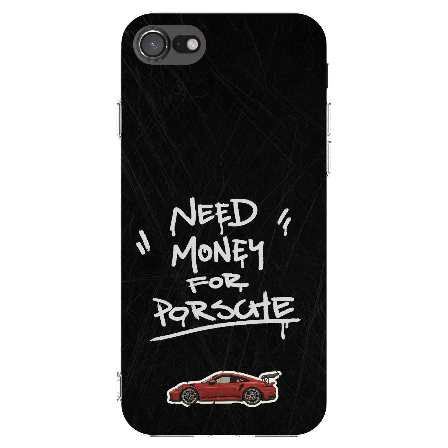 Silikonový průhledný obal pro Apple iPhone SE 2020 - Dark Racer