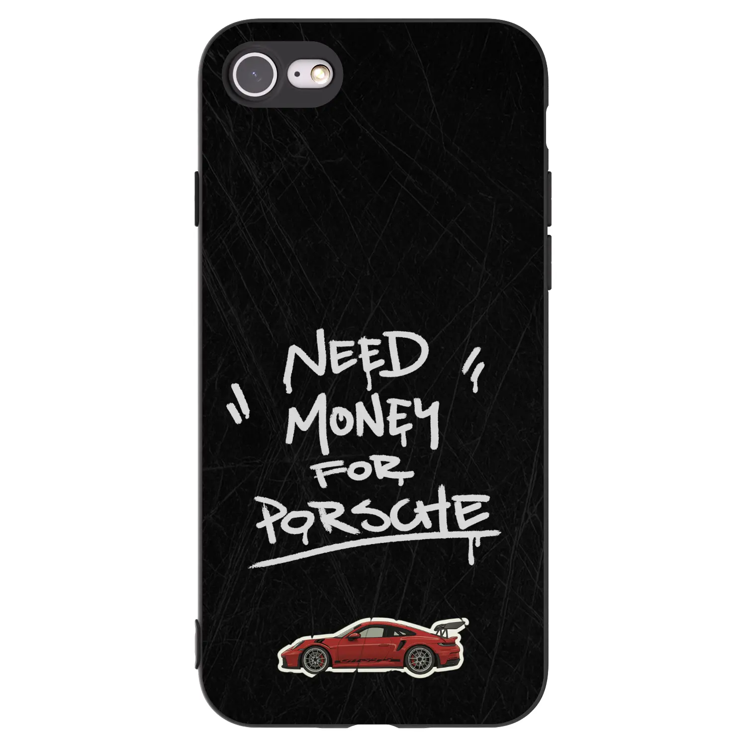 Silikonový černý obal pro Apple iPhone SE 2020 - Dark Racer