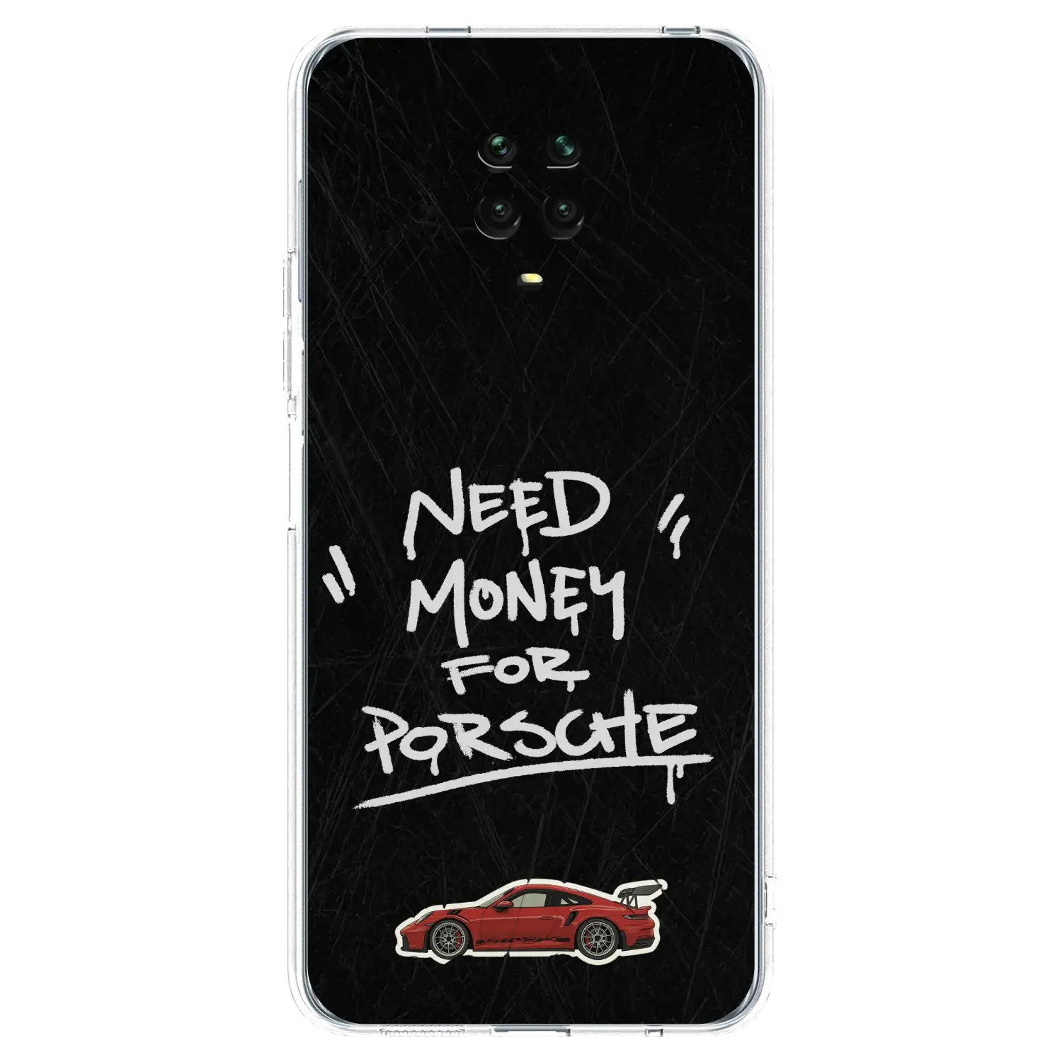 Silikonový průhledný obal pro Xiaomi Redmi Note 9S - Dark Racer