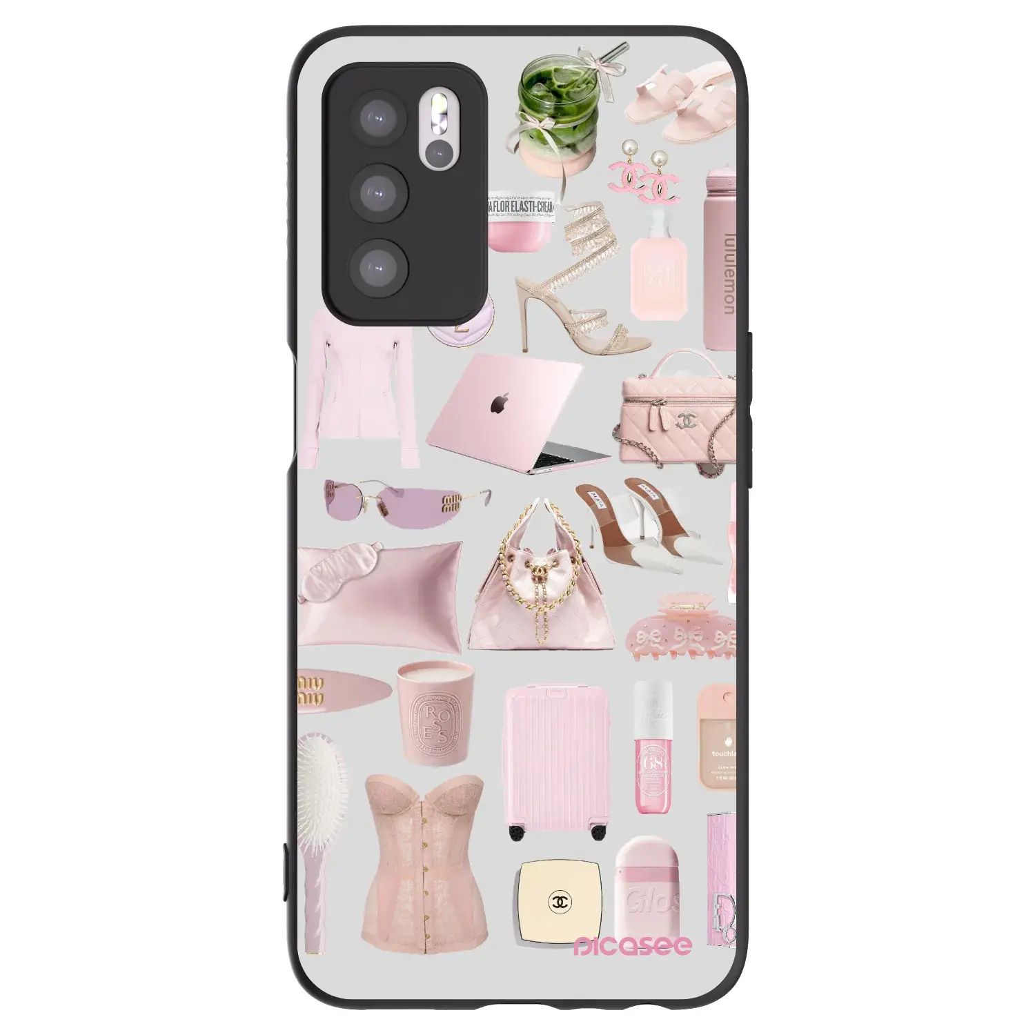 Silikonový černý obal pro OPPO A16s - Glam Babe