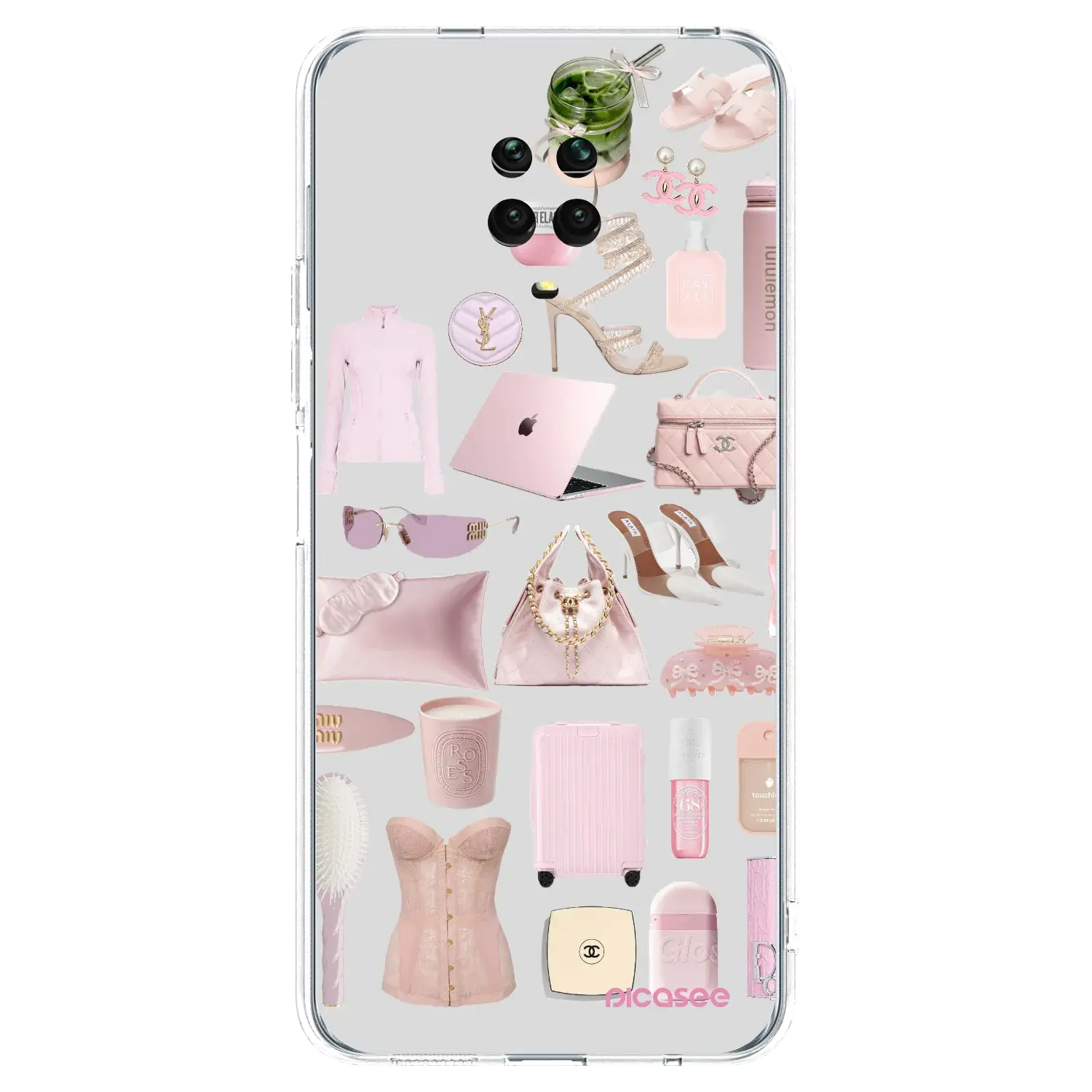 Silikonový průhledný obal pro Xiaomi Redmi Note 9S - Glam Babe