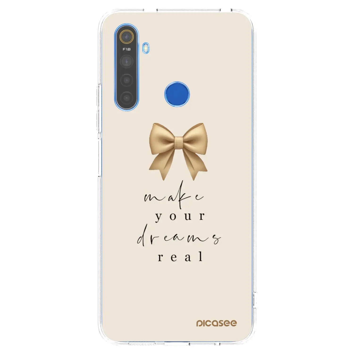 Silikonový průhledný obal pro Realme 5 - Golden Dream