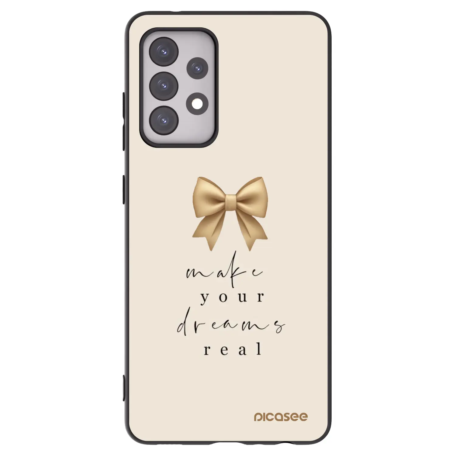 Silikonový černý obal pro Samsung Galaxy A52s 5G A528B - Golden Dream