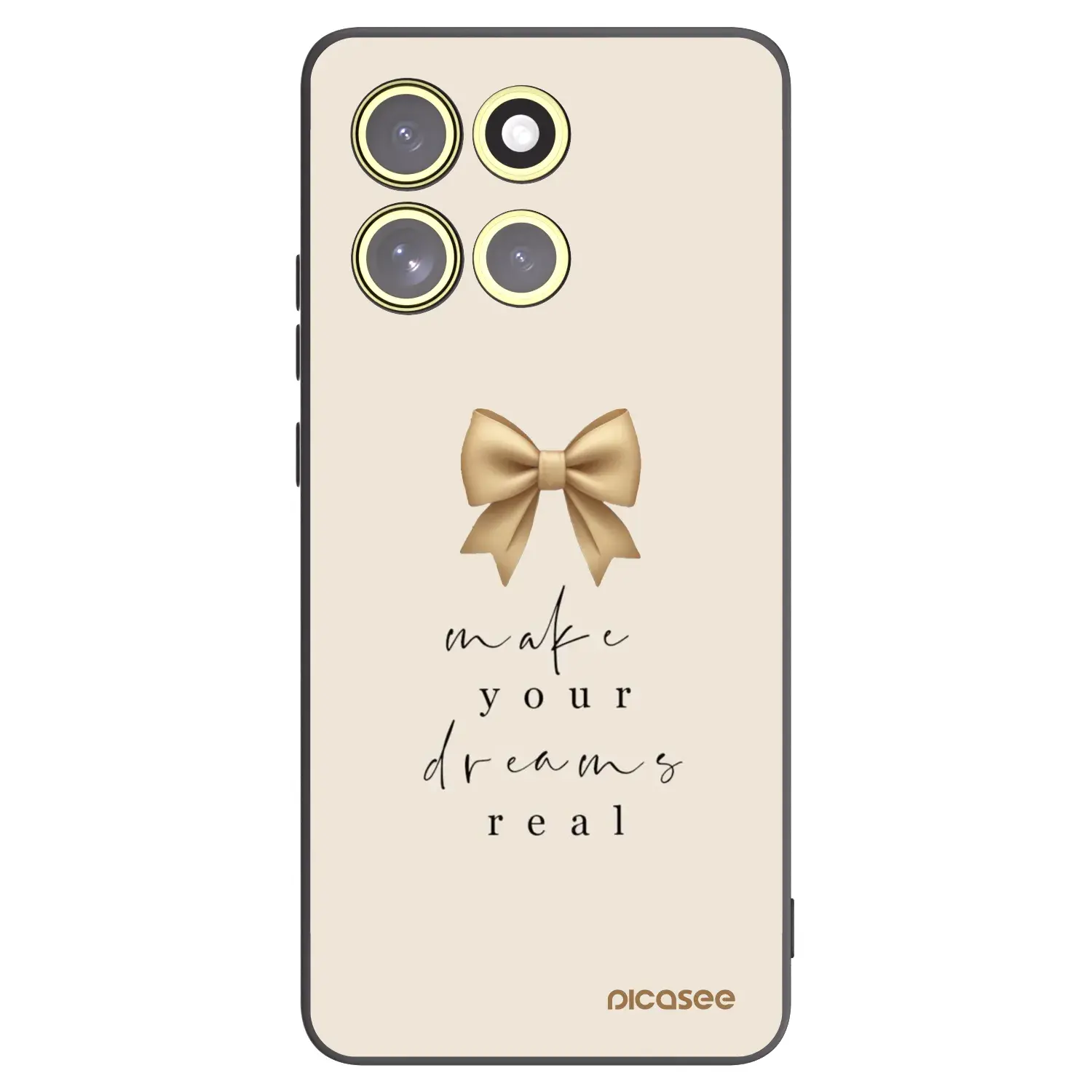 Silikonový černý obal pro Motorola Moto G86 Power 5G - Golden Dream