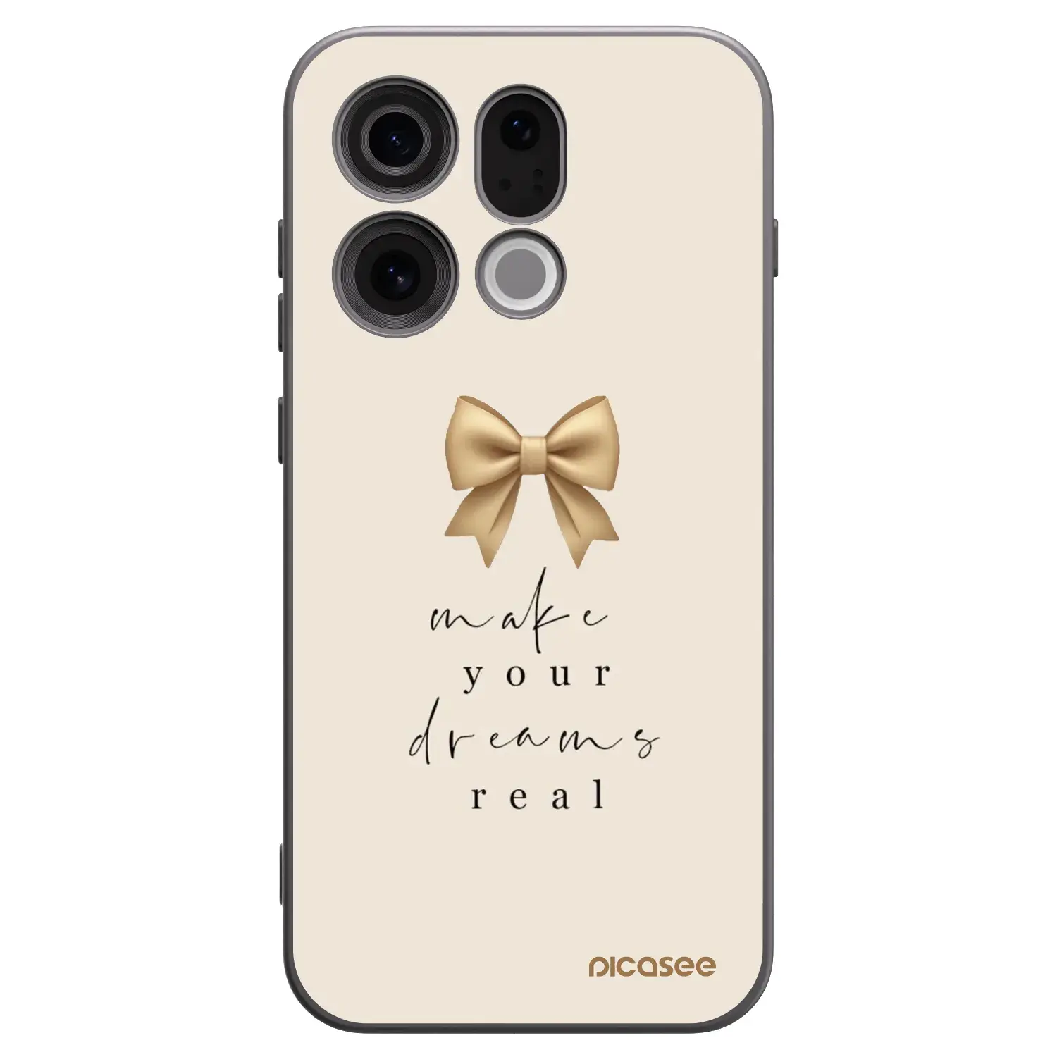 Silikonový černý obal pro OPPO Find X9 - Golden Dream