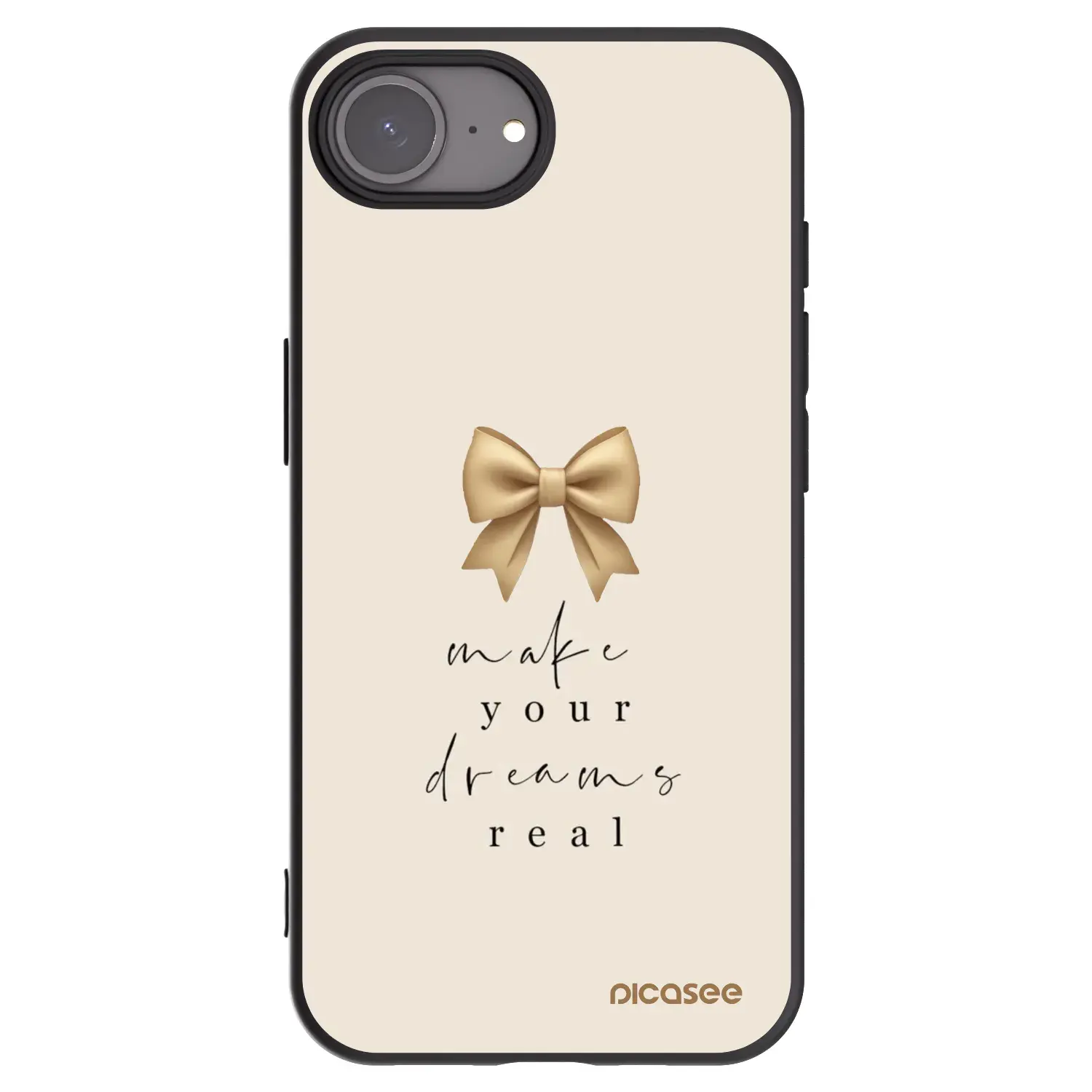 Silikonový černý obal pro Apple iPhone 17e - Golden Dream