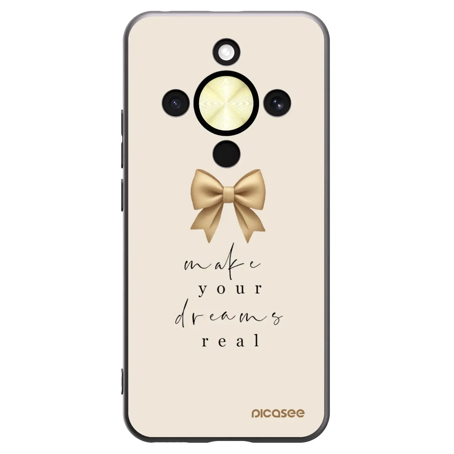 Silikonový černý obal pro Honor Magic8 Lite 5G - Golden Dream
