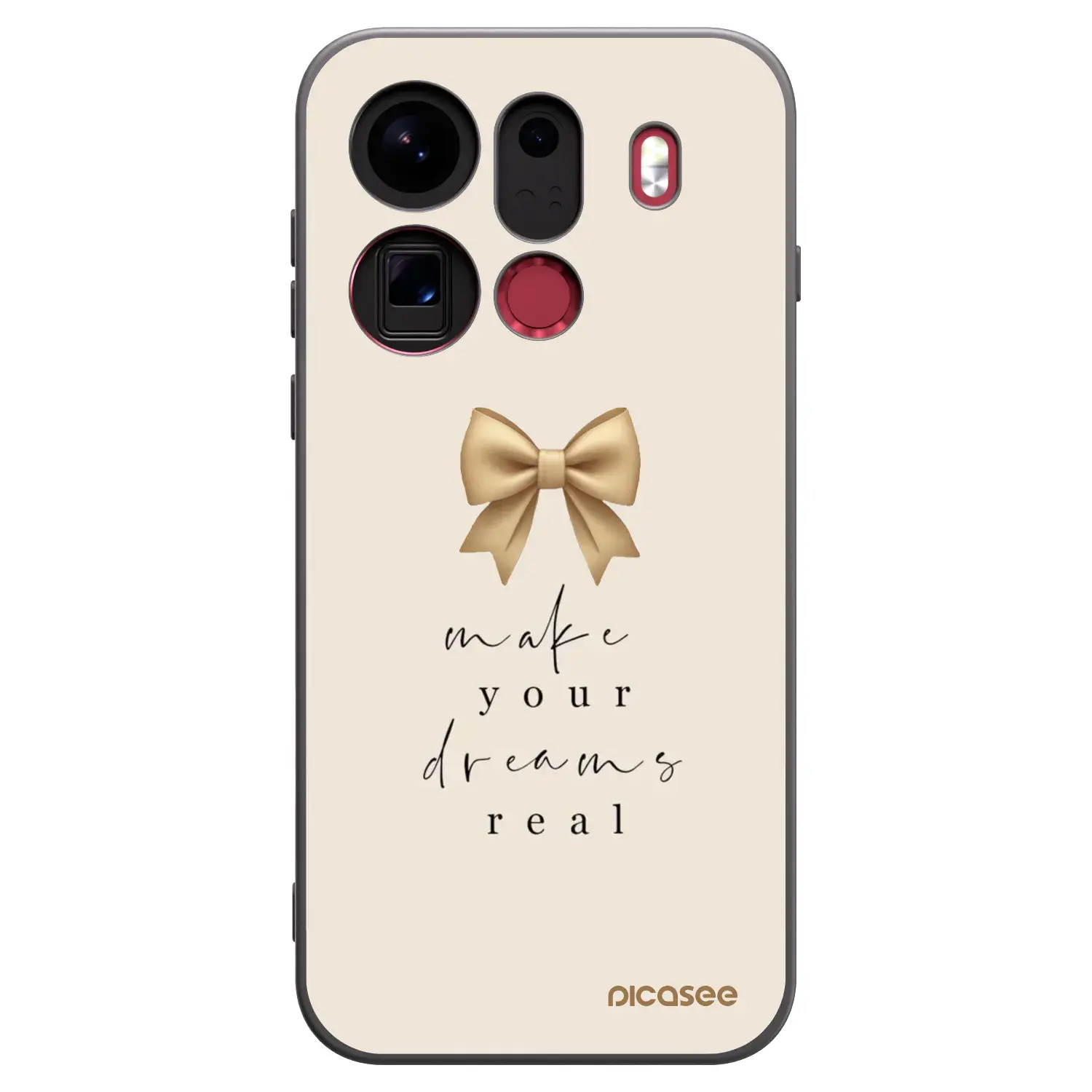 Silikonový černý obal pro OPPO Find X9 Pro - Golden Dream
