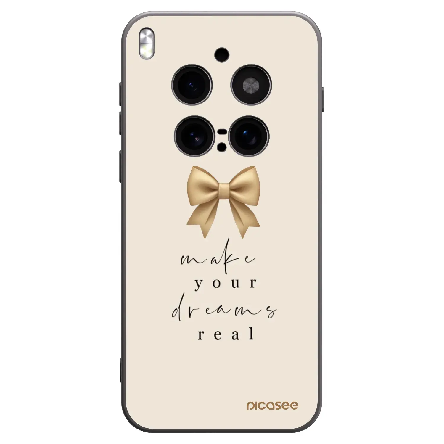 Silikonový černý obal pro Vivo X300 Pro - Golden Dream