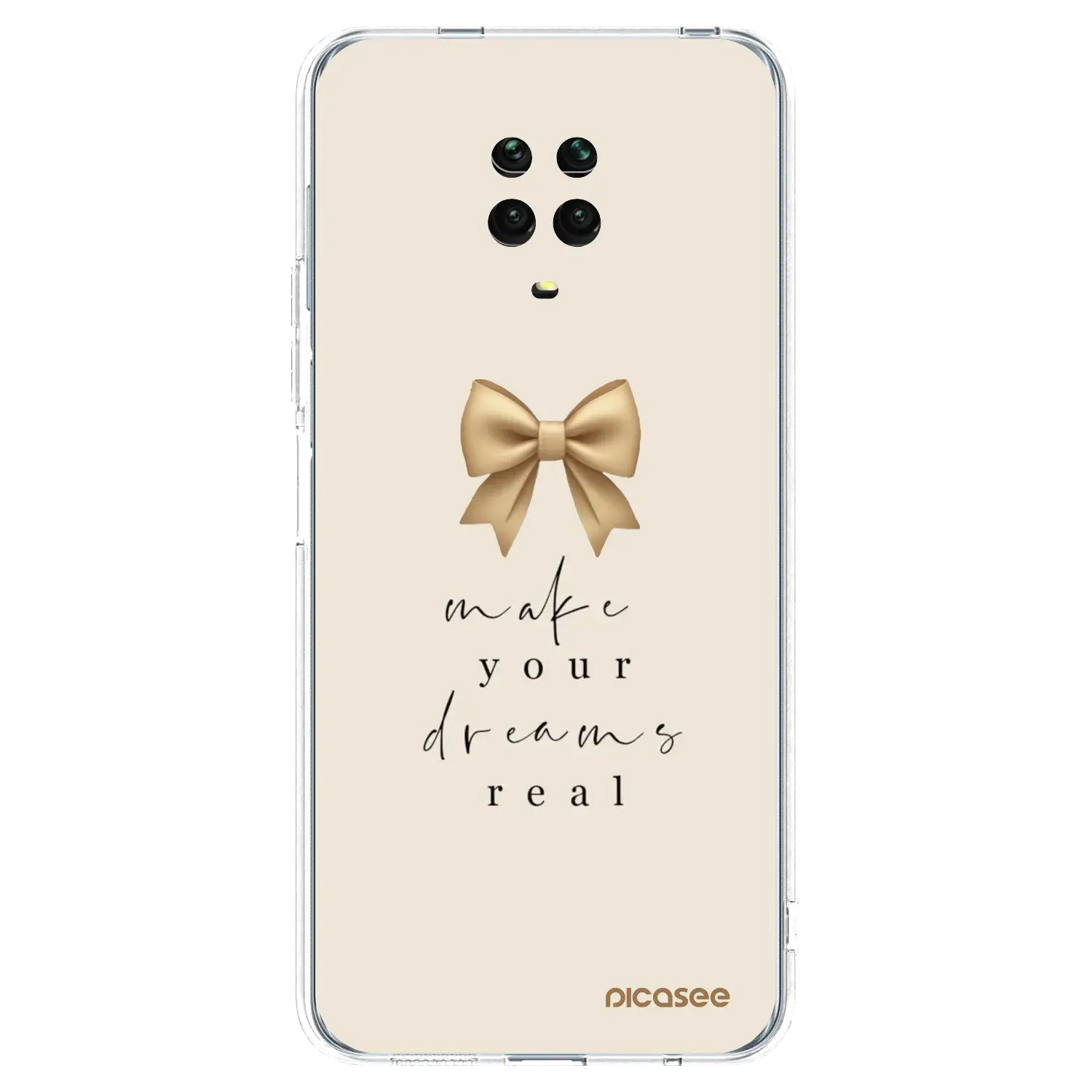 Silikonový průhledný obal pro Xiaomi Redmi Note 9S - Golden Dream