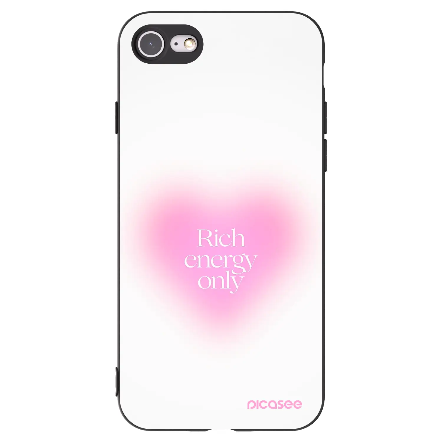 Silikonový černý obal pro Apple iPhone SE 2020 - Rich Energy