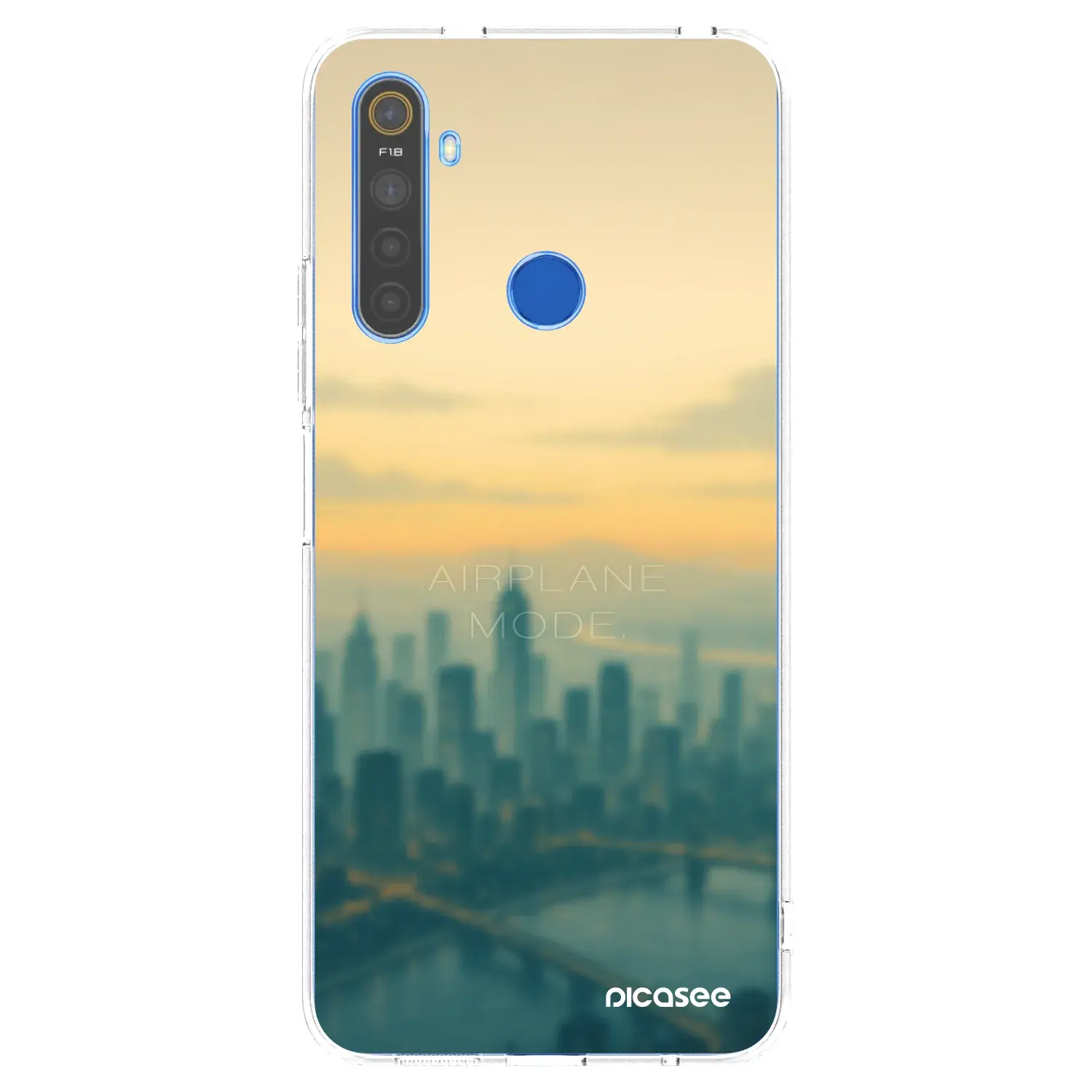 Silikonový průhledný obal pro Realme 5 - Airplane mode