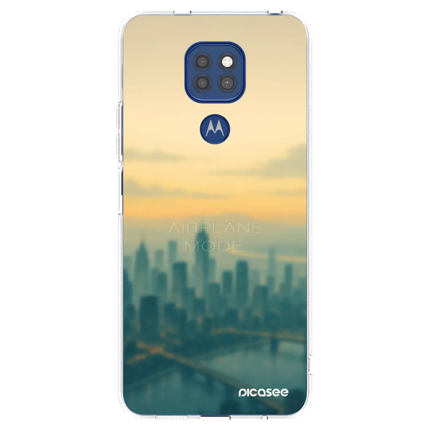 Silikonový průhledný obal pro Motorola Moto G9 Play - Airplane mode