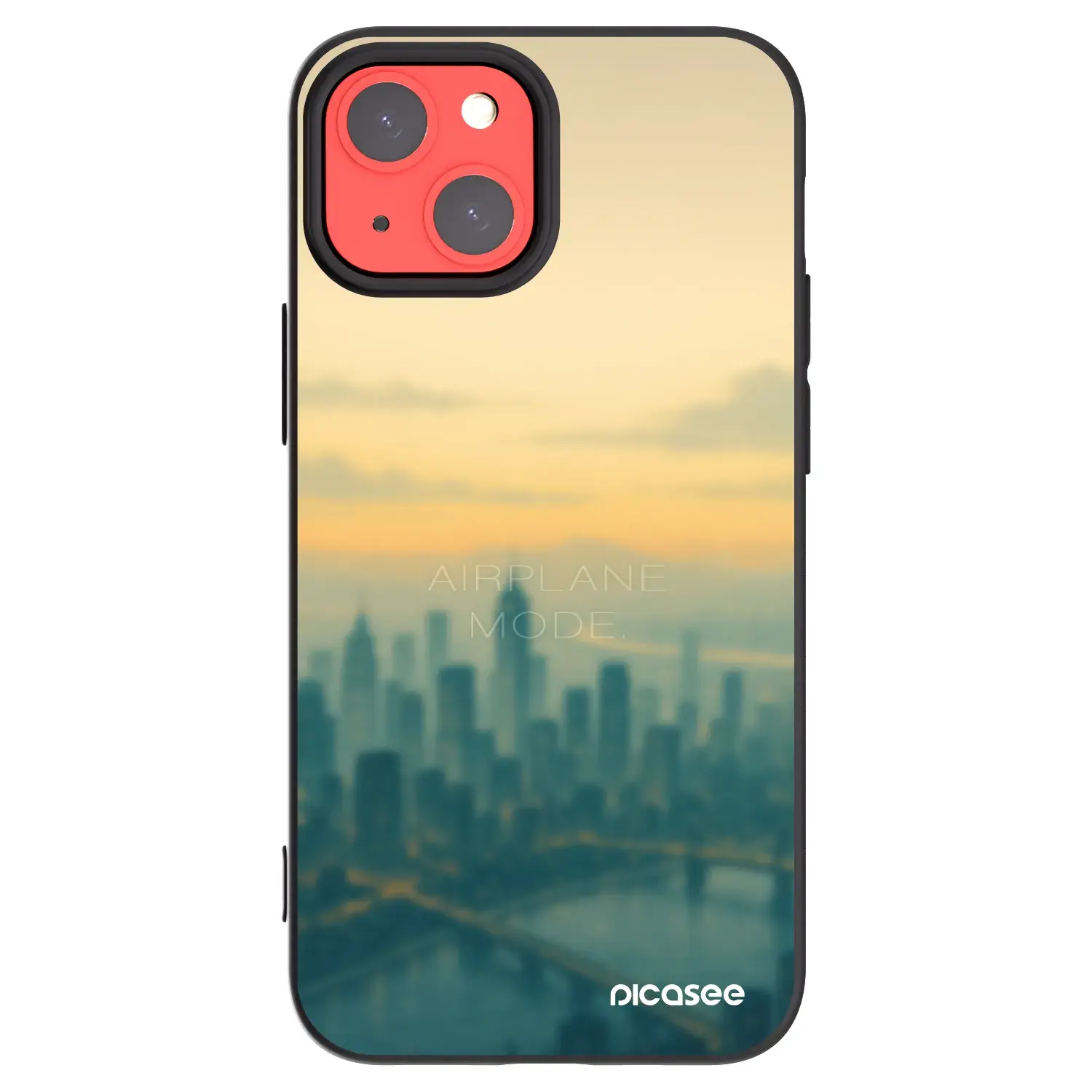 Silikonový černý obal pro Apple iPhone 13 mini - Airplane mode