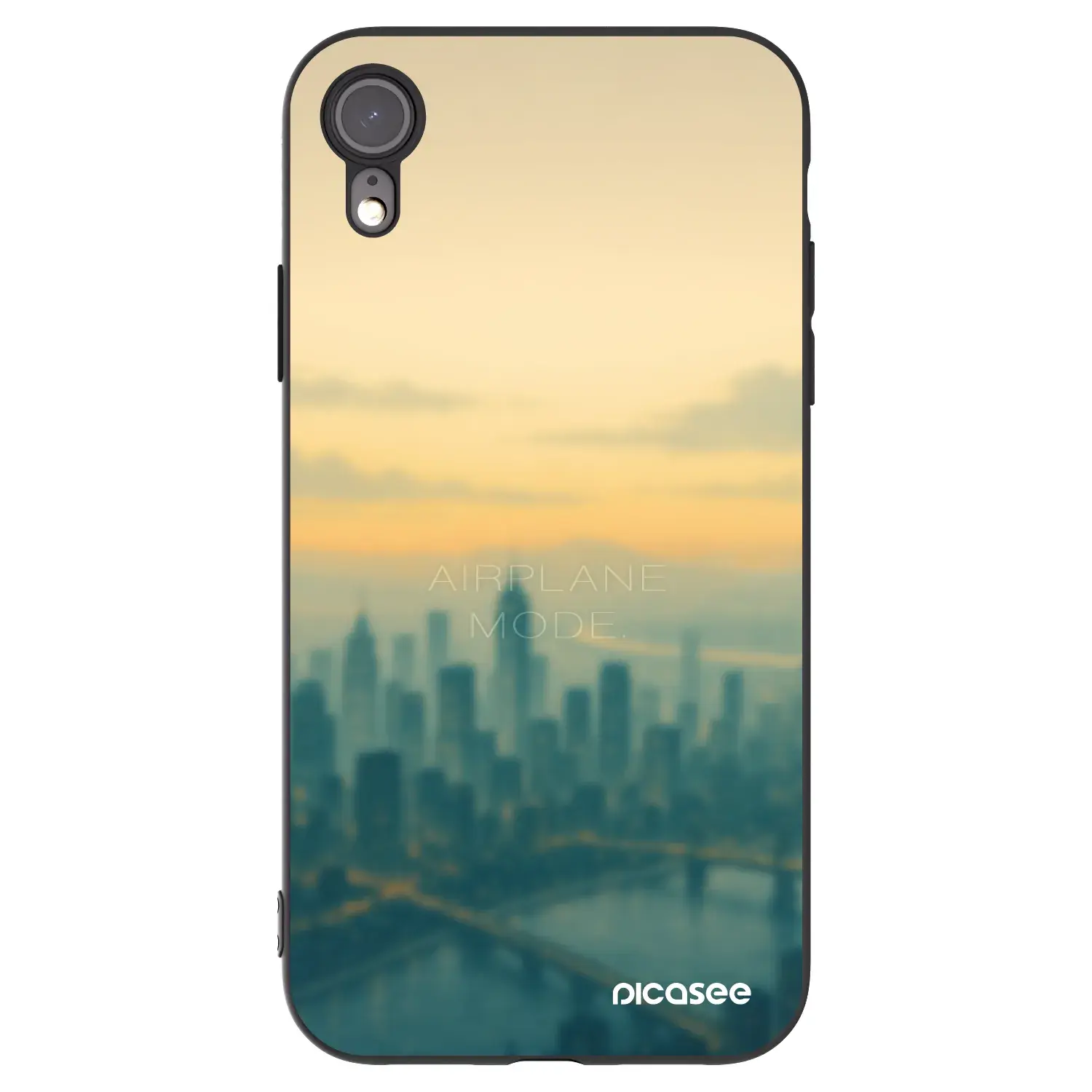 Silikonový černý obal pro Apple iPhone XR - Airplane mode