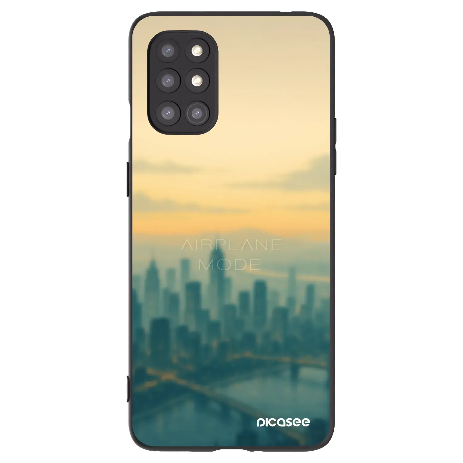 Silikonový černý obal pro OnePlus 8T - Airplane mode