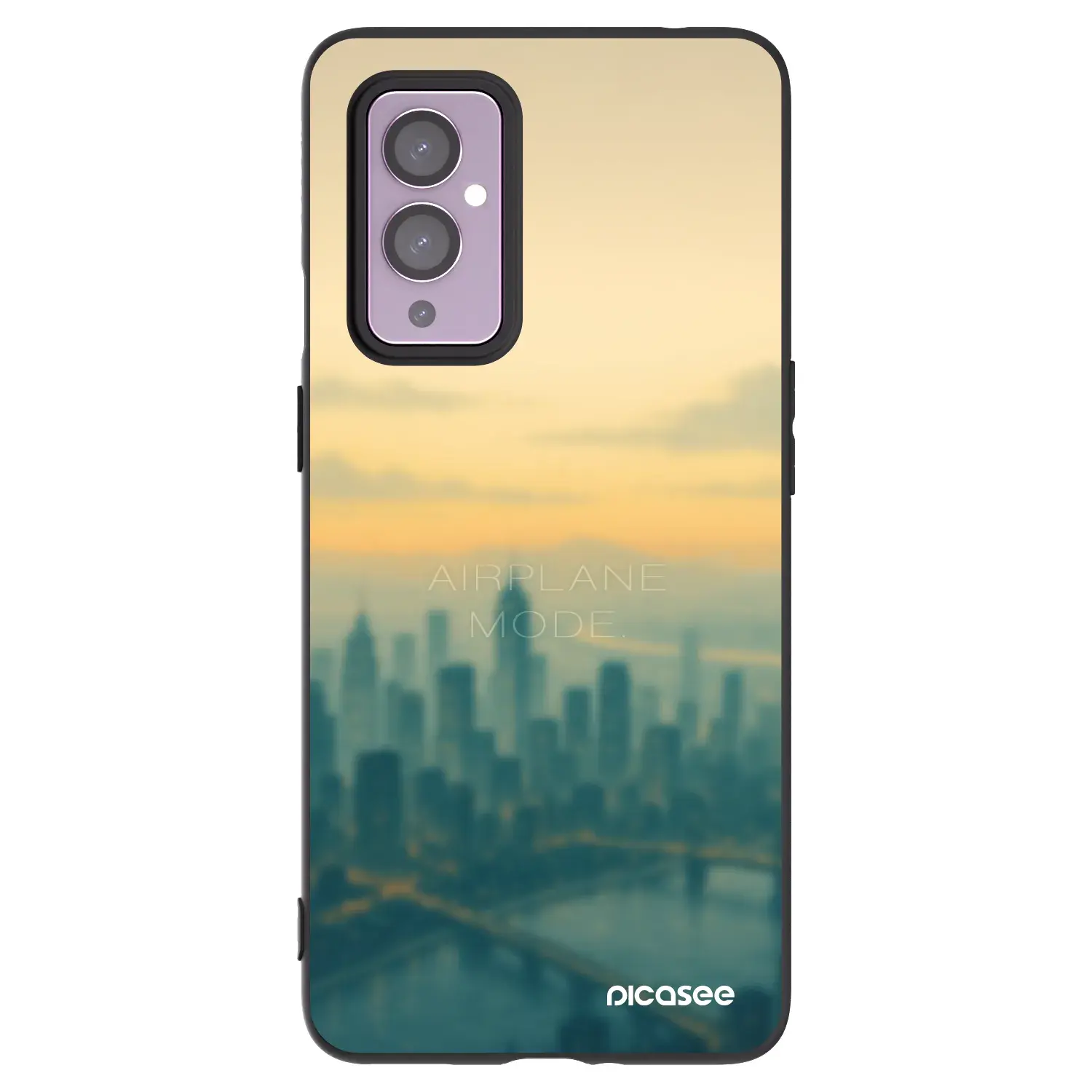 Silikonový černý obal pro OnePlus 9 - Airplane mode