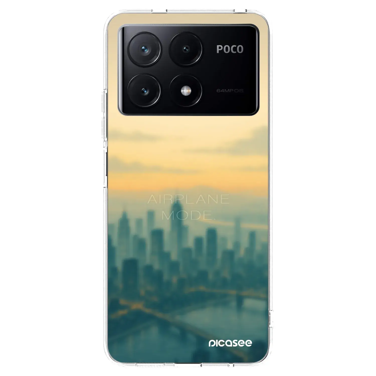 Silikonový průhledný obal pro Xiaomi Poco X6 Pro - Airplane mode