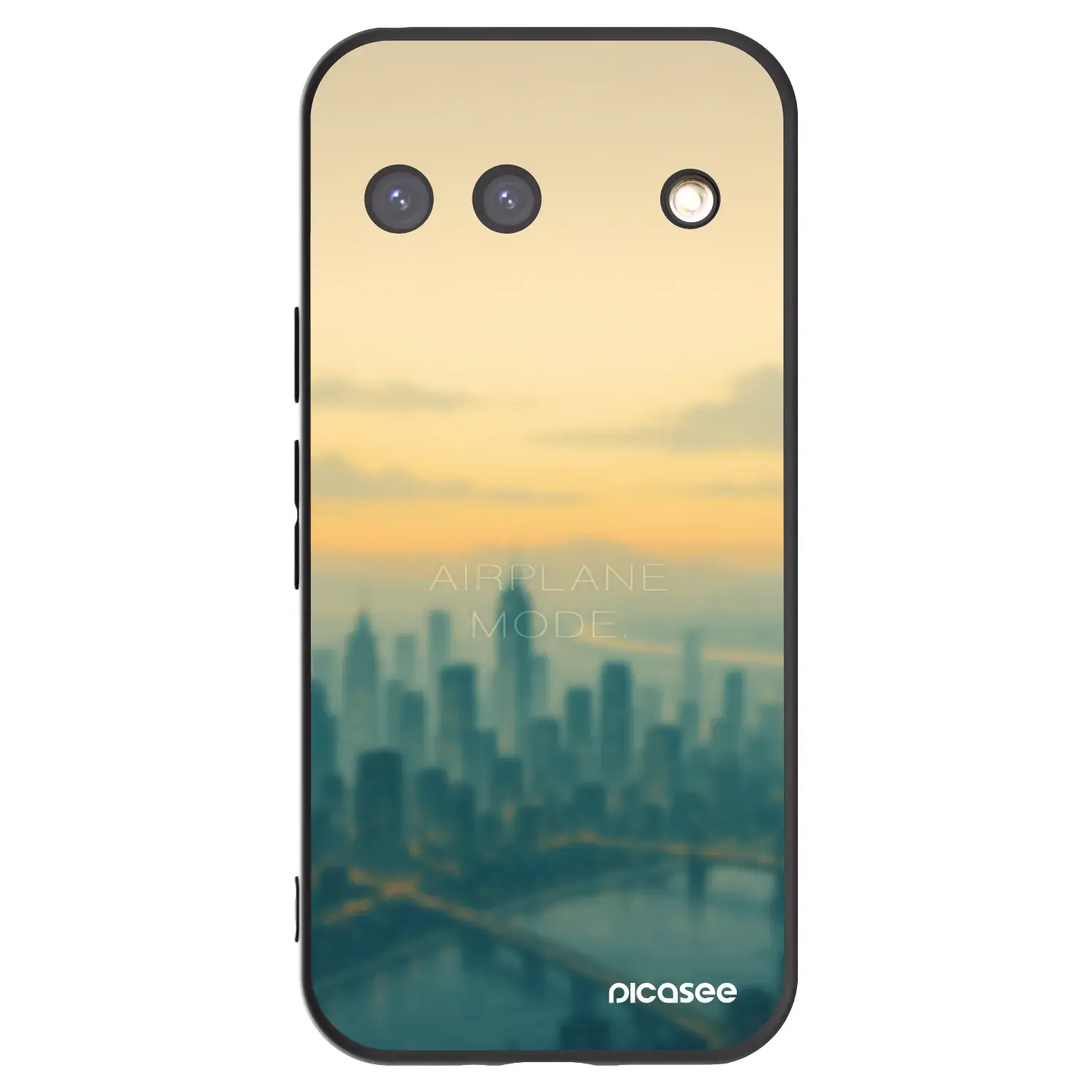 Silikonový černý obal pro Google Pixel 9 - Airplane mode