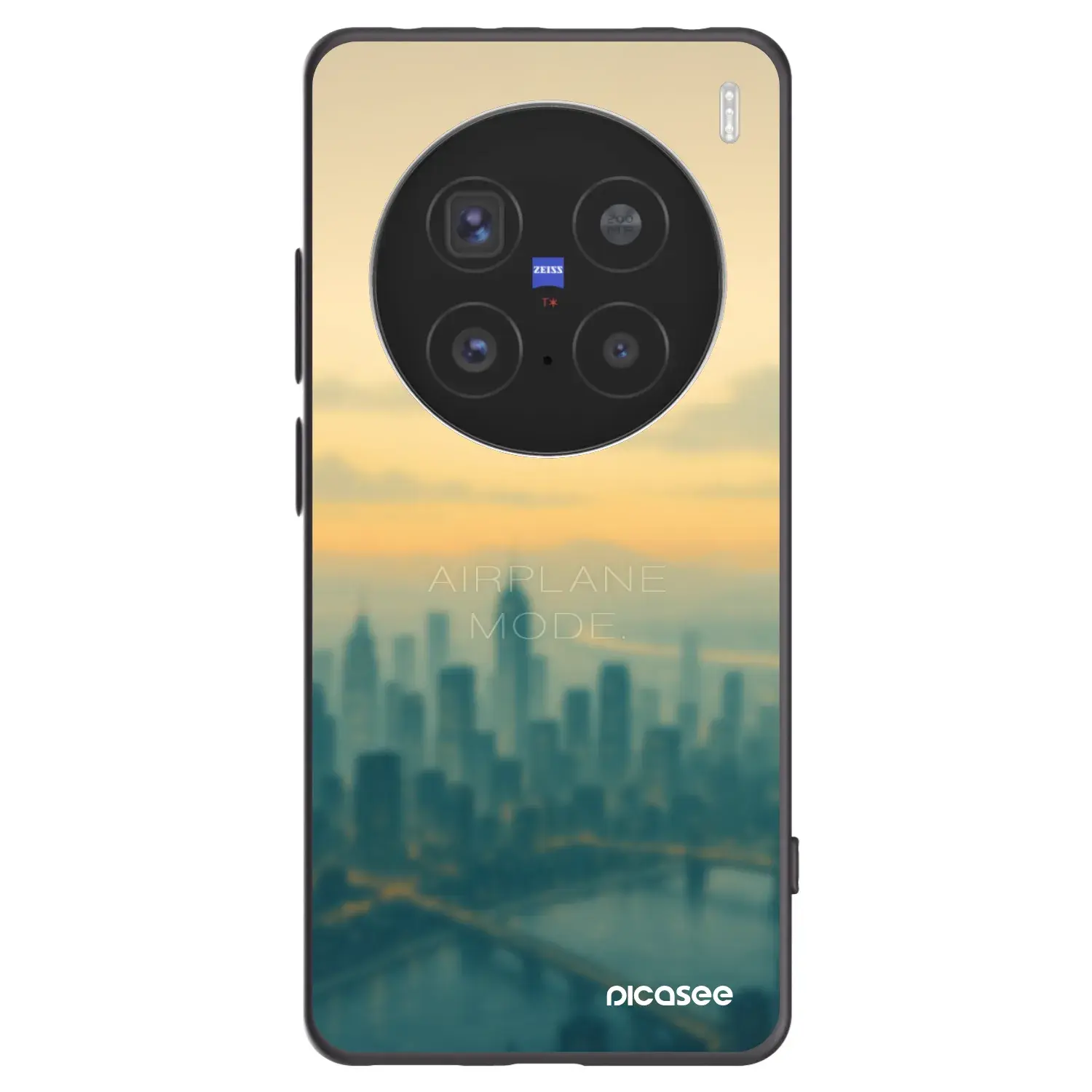 Silikonový černý obal pro Vivo X200 Pro - Airplane mode