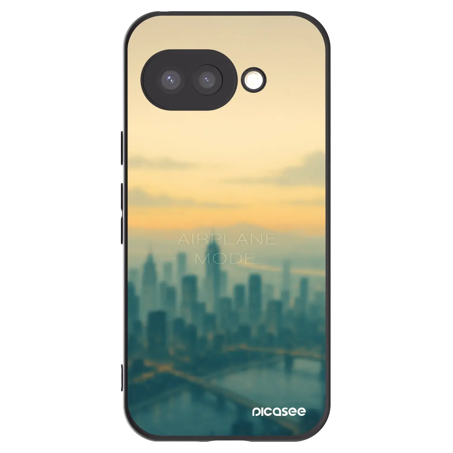 Silikonový černý obal pro Google Pixel 9a - Airplane mode