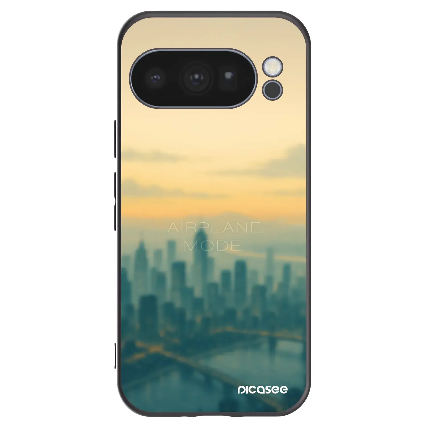 Silikonový černý obal pro Google Pixel 10 Pro - Airplane mode