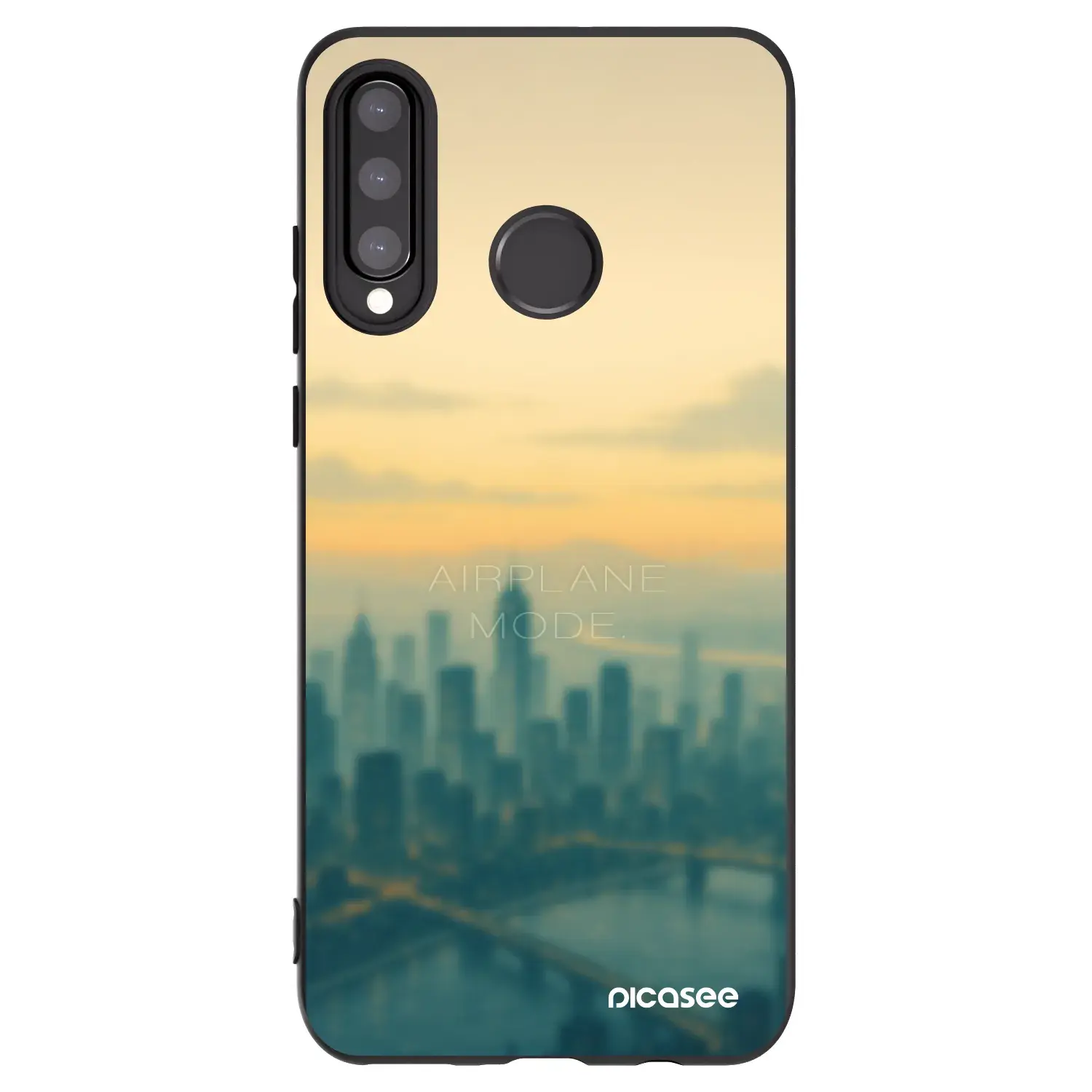 Silikonový černý obal pro Huawei P30 Lite - Airplane mode