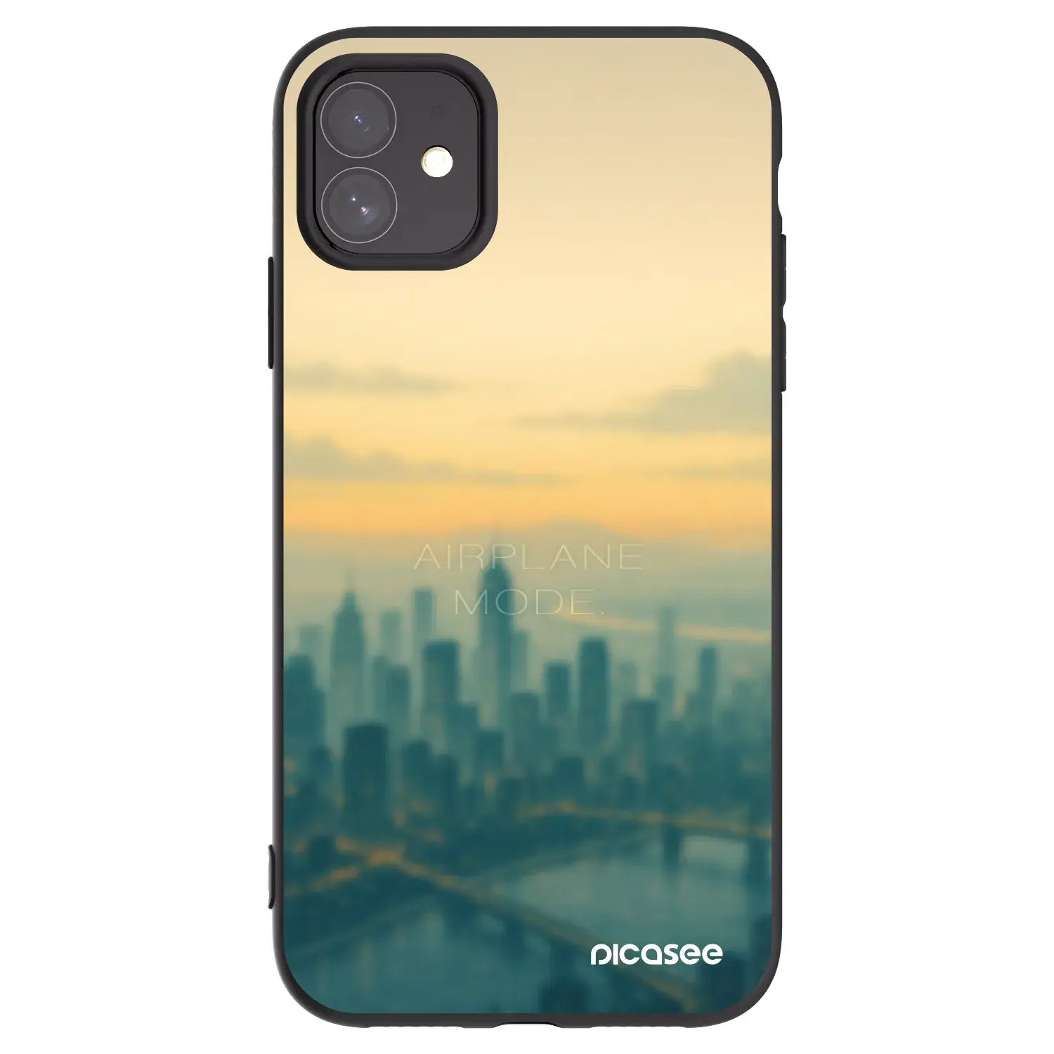 Silikonový černý obal pro Apple iPhone 11 - Airplane mode