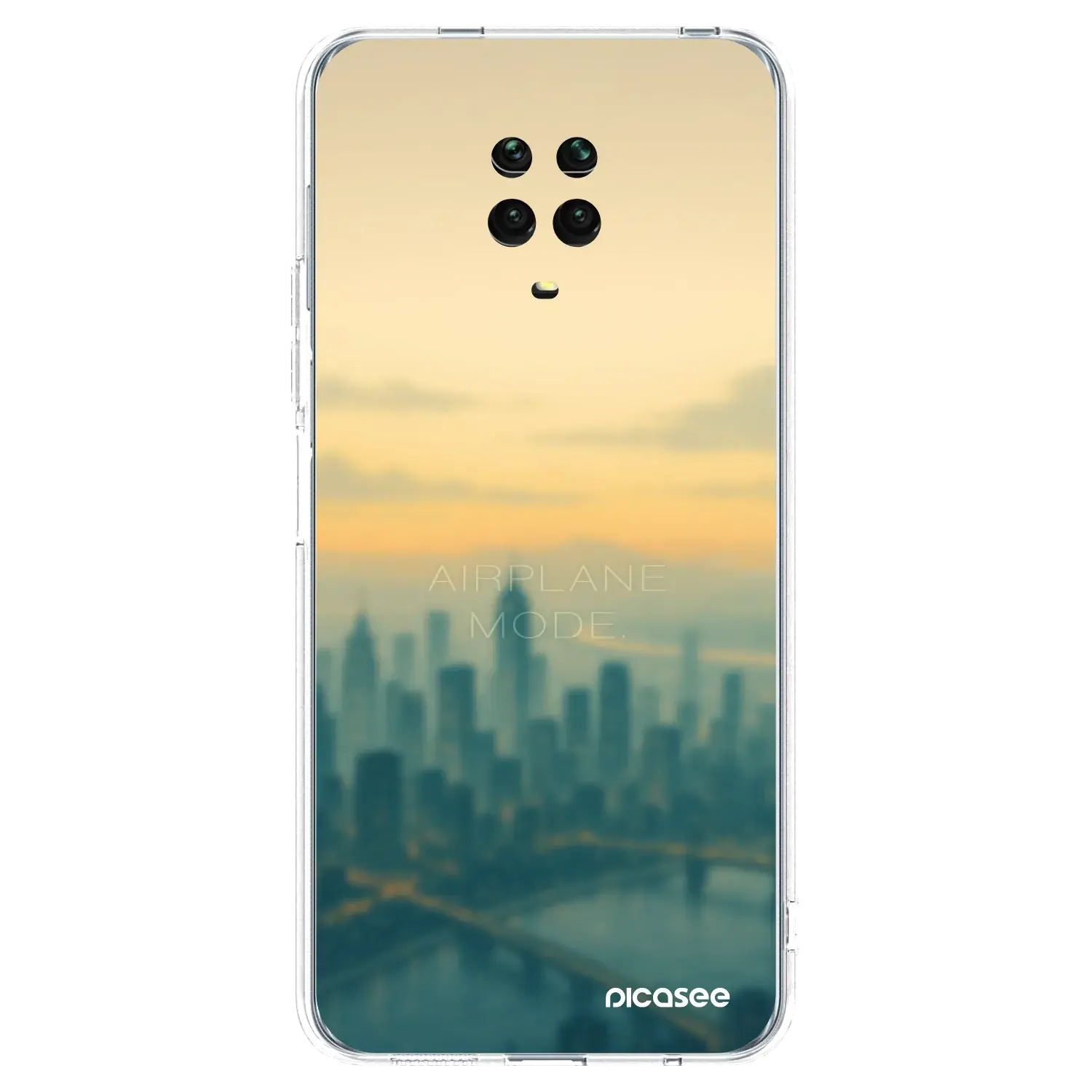 Silikonový průhledný obal pro Xiaomi Redmi Note 9S - Airplane mode