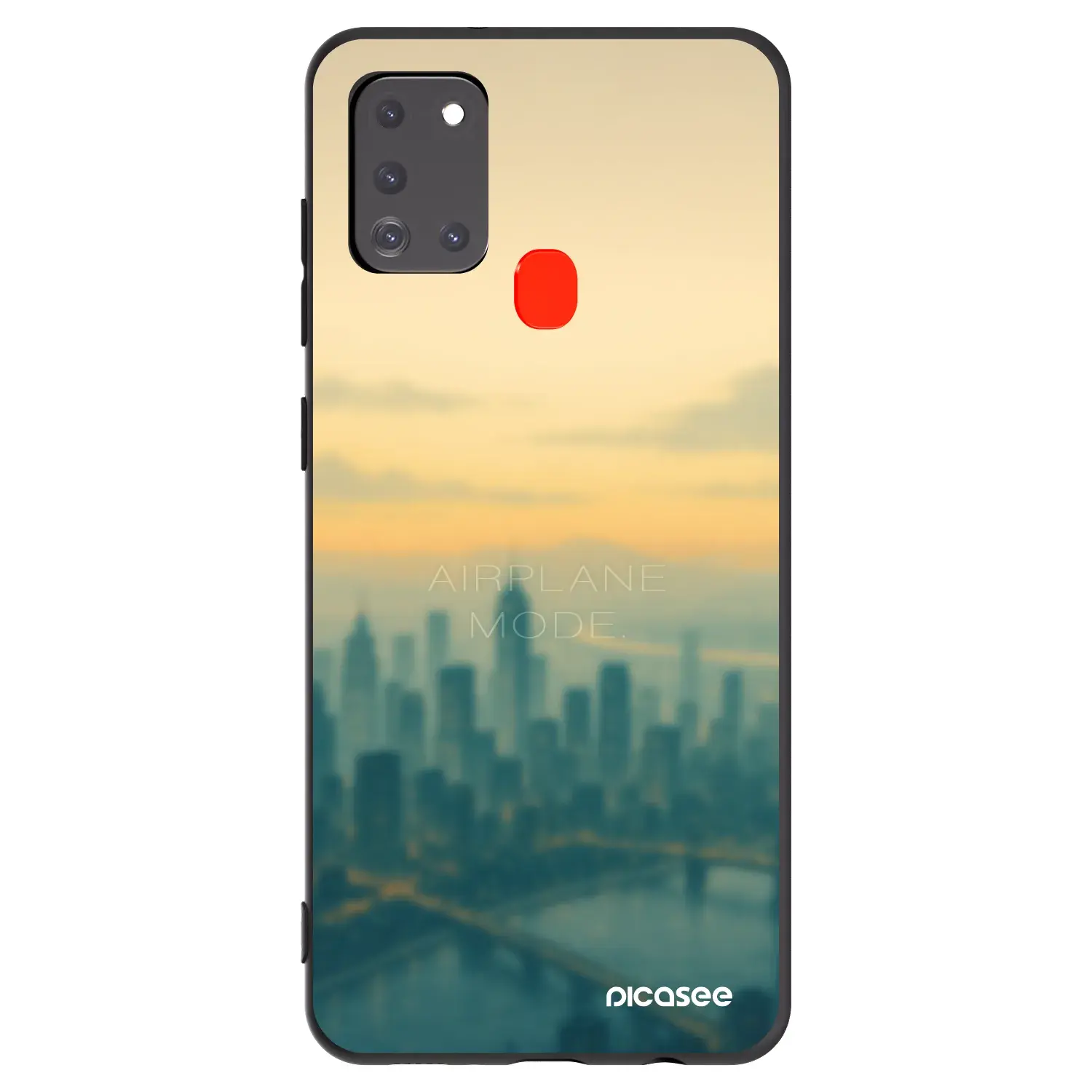 Silikonový černý obal pro Samsung Galaxy A21s - Airplane mode