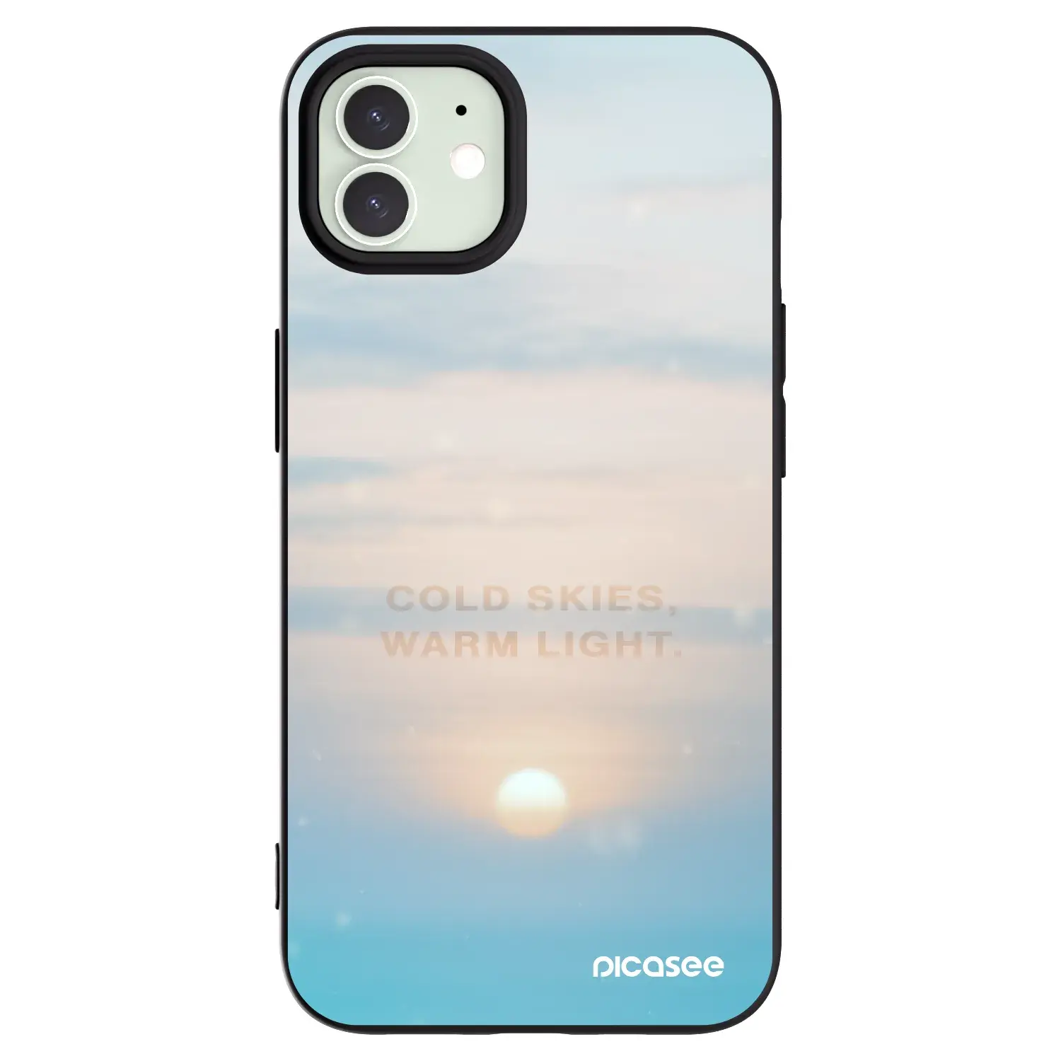 Silikonový černý obal pro Apple iPhone 12 - COLD SKIES