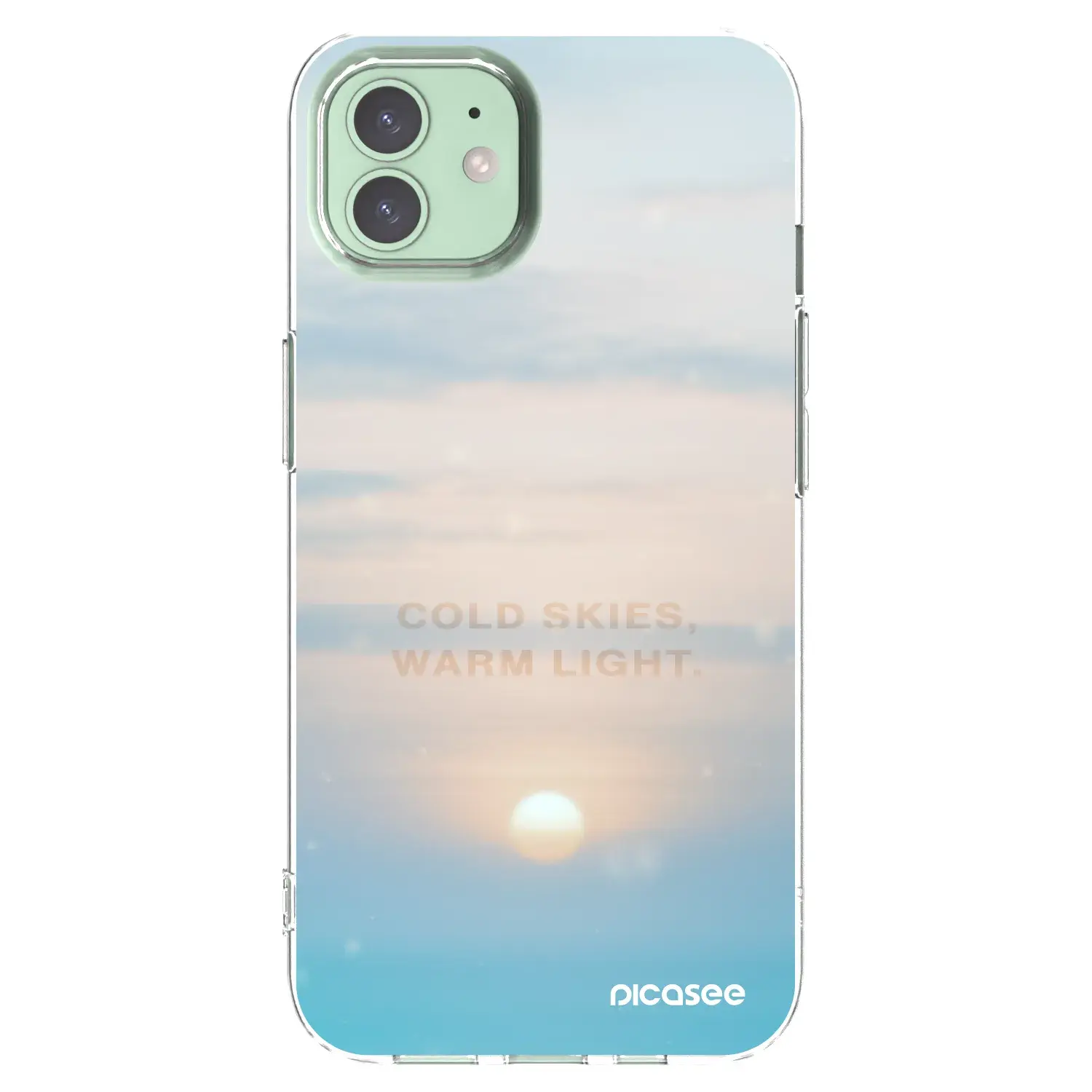 Silikonový průhledný obal pro Apple iPhone 12 - COLD SKIES