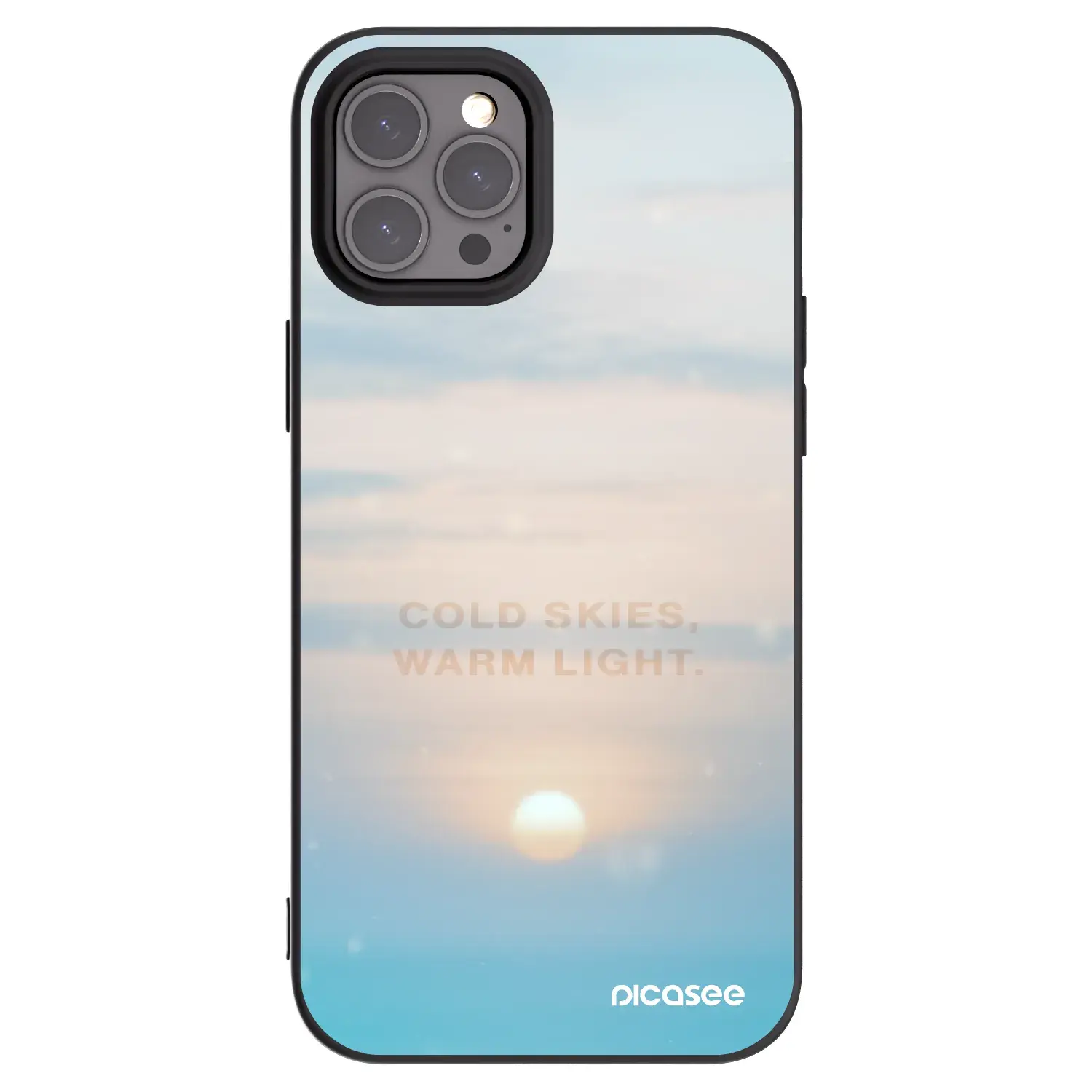Silikonový černý obal pro Apple iPhone 12 Pro Max - COLD SKIES