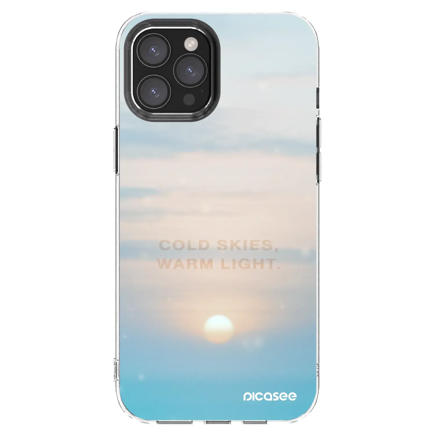 Silikonový průhledný obal pro Apple iPhone 12 Pro Max - COLD SKIES