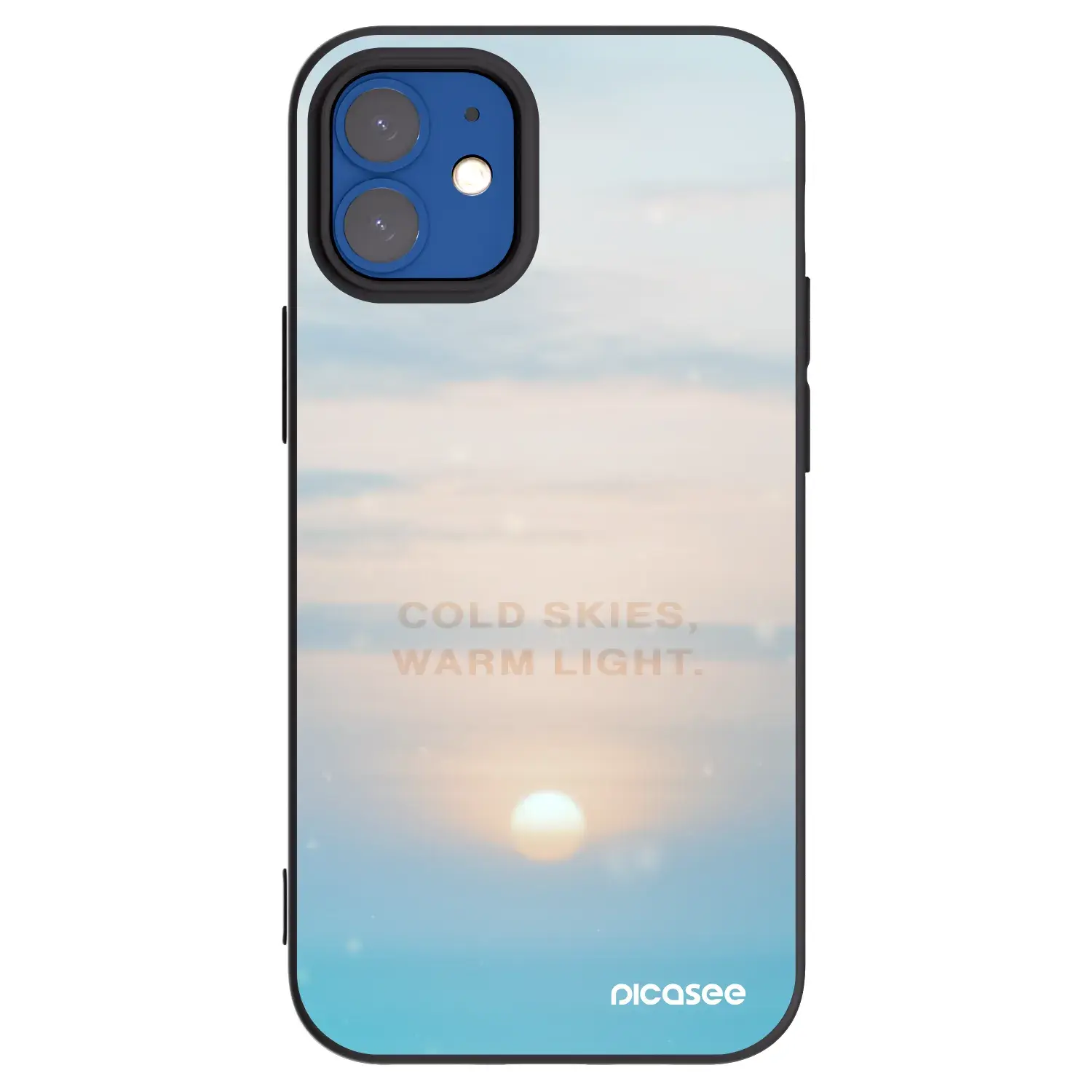 Silikonový černý obal pro Apple iPhone 12 mini - COLD SKIES