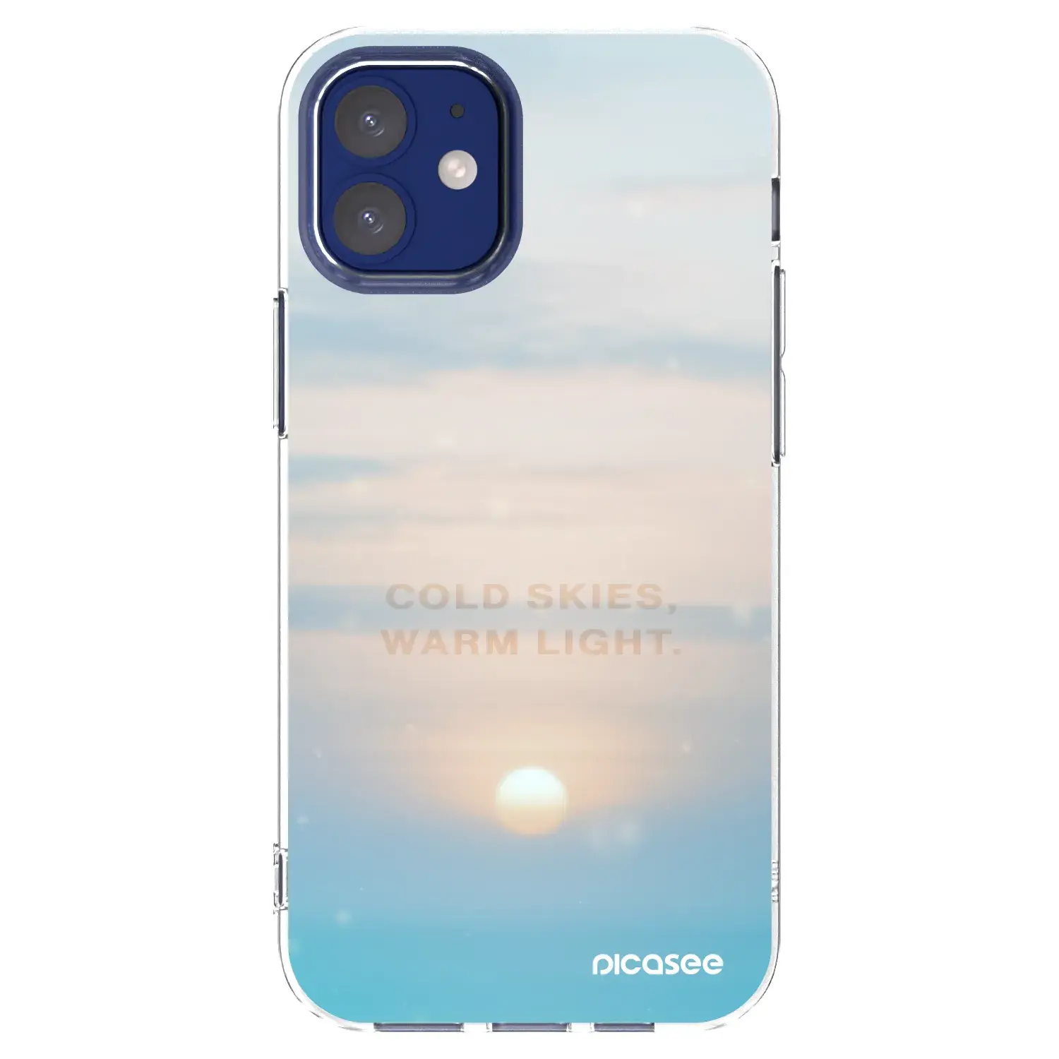 Silikonový průhledný obal pro Apple iPhone 12 mini - COLD SKIES