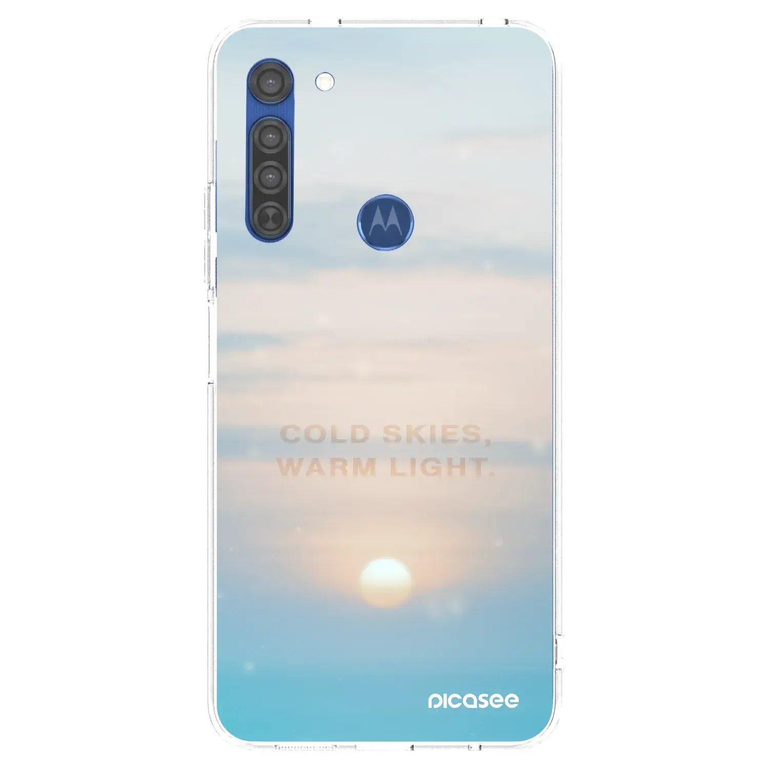 Silikonový průhledný obal pro Motorola Moto G8 - COLD SKIES