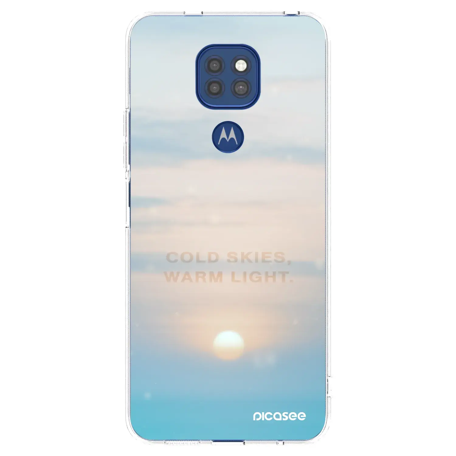 Silikonový průhledný obal pro Motorola Moto G9 Play - COLD SKIES
